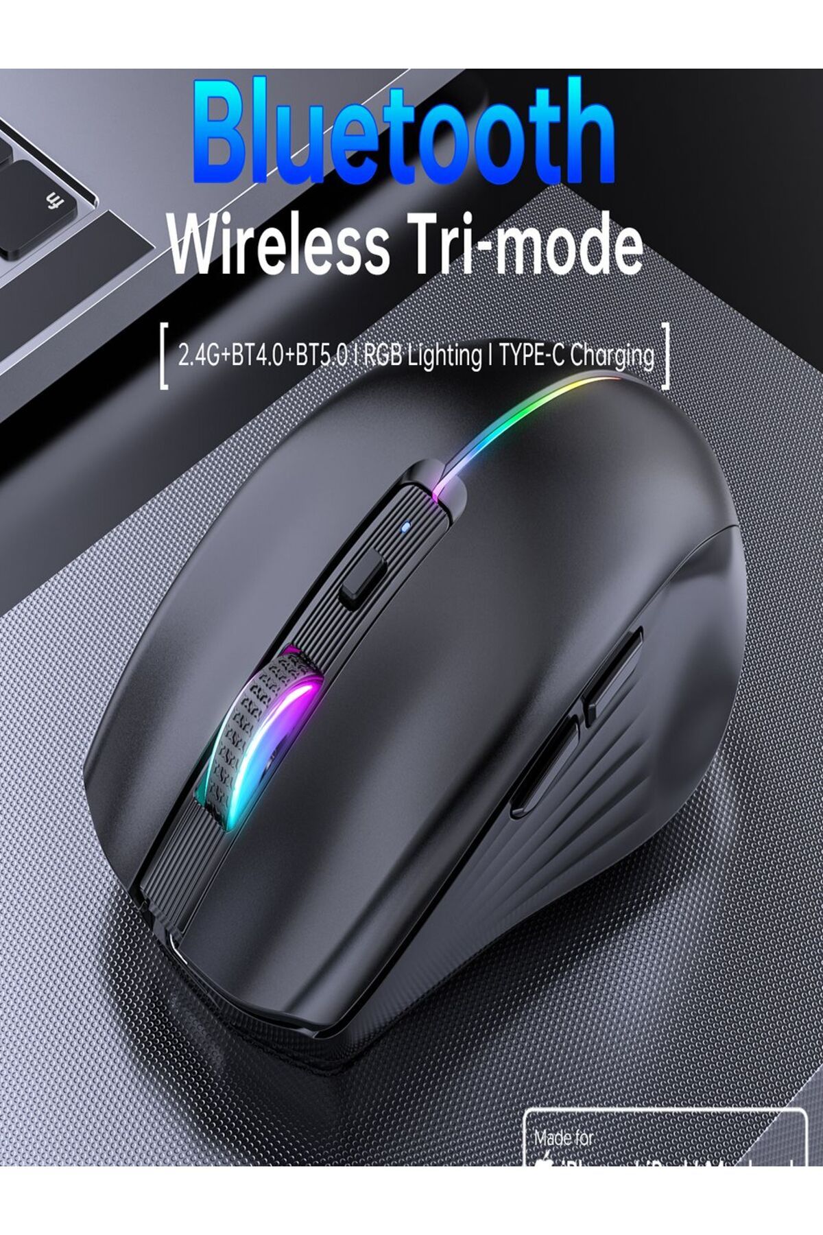 Choice-Type-c Rechargeable Wireless mouse Bluetooth Mouse RGB USB Ergonomic Gaming Mouse Silent Mouse fo... 8