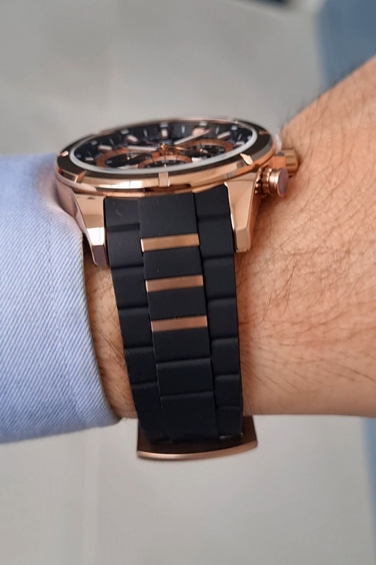 Daniel Klein-Exclusive Black Silicone Strap All Functions Men's Wristwatch with Active Calendar 2