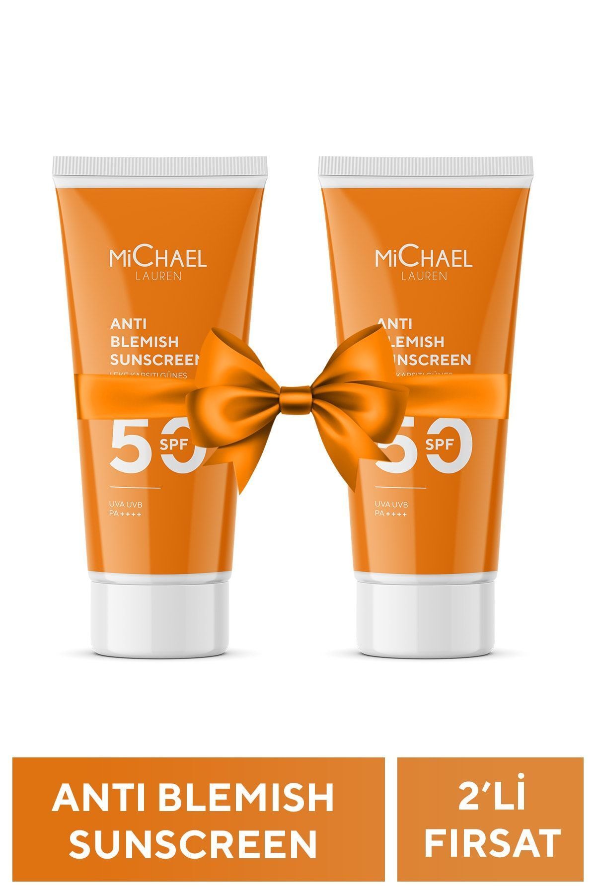 ست کرم ضد آفتاب کرمی مرطوب کننده استور برای همه روشنایی پوست 2 مجموعه +PA +++++ 50 میل Michael Lauren