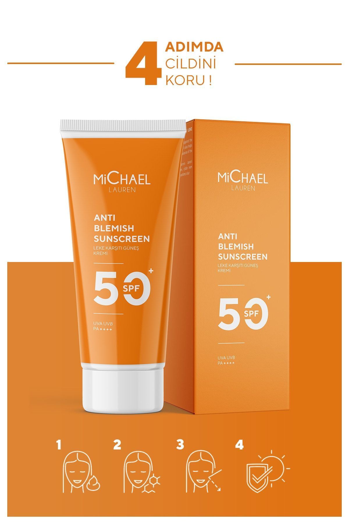 ست کرم ضد آفتاب کرمی مرطوب کننده استور برای همه روشنایی پوست 2 مجموعه +PA +++++ 50 میل Michael Lauren