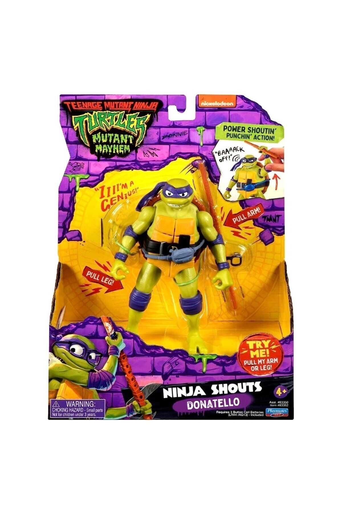 TMNT-شخصيات سلاحف النينجا الفاخرة دوناتيلو مع الصوت 4