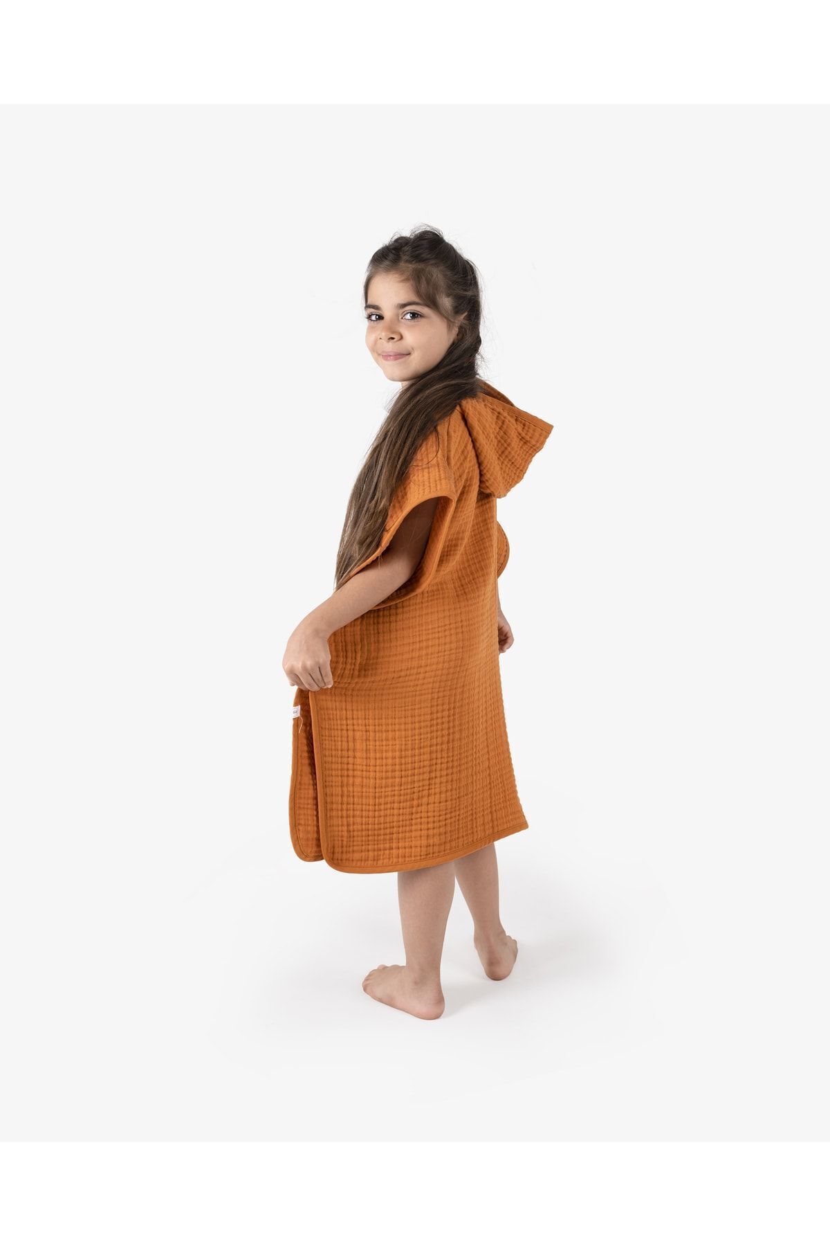 EIFIN ÖZEL KUTUSUYLA 4 KAT MÜSLİN KAPŞONLU PANÇO %100 PAMUK fotoğrafı 2 (önizleme)