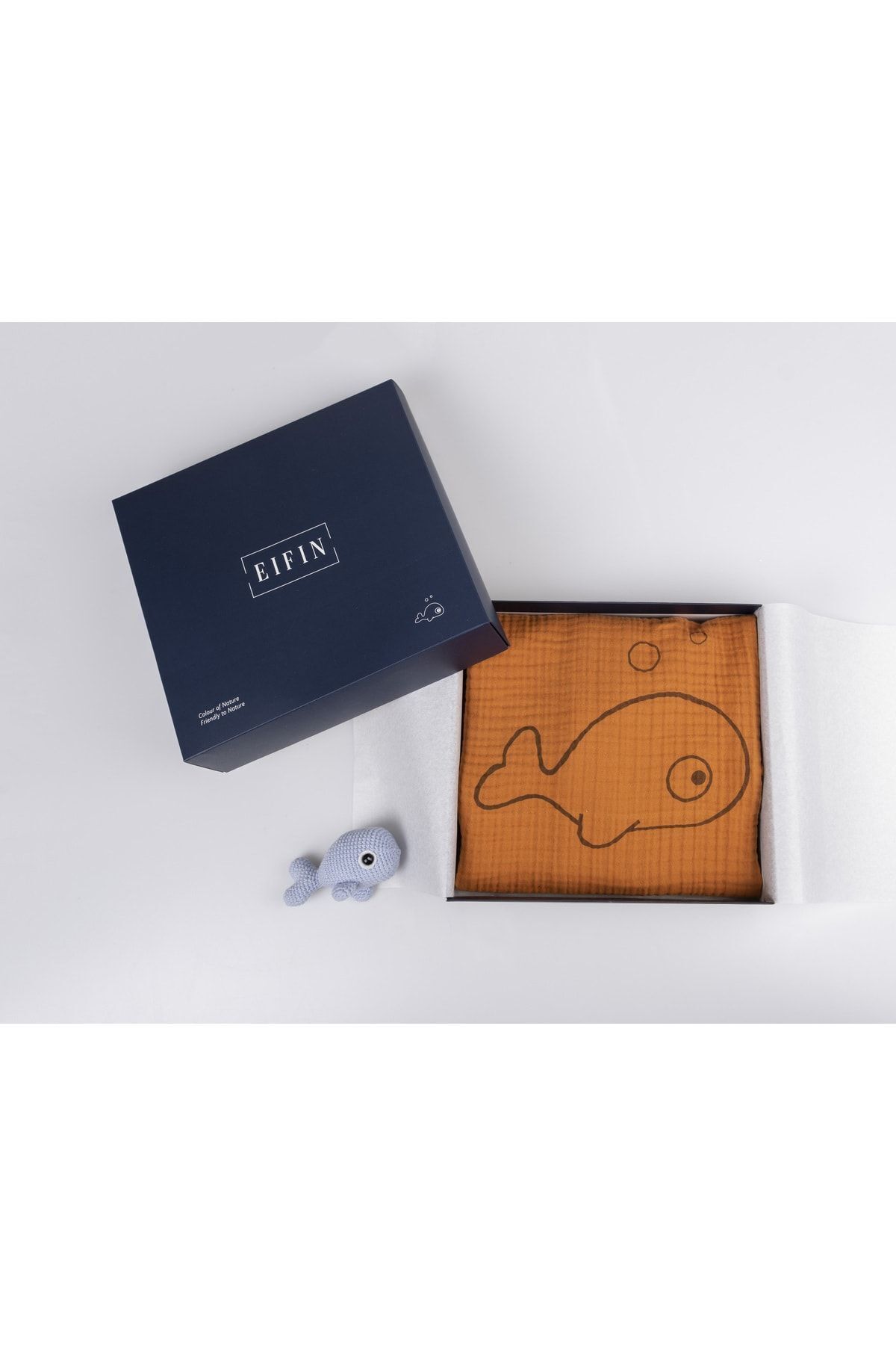 EIFIN ÖZEL KUTUSUYLA 4 KAT MÜSLİN KAPŞONLU PANÇO %100 PAMUK fotoğrafı 4 (önizleme)