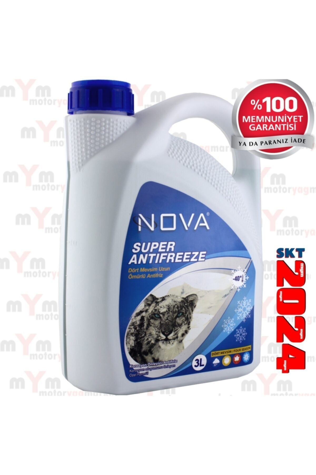 Nova Ultra -40 Derece 3 Litre Yeşil Antifriz 4 Mevsim Koruma-