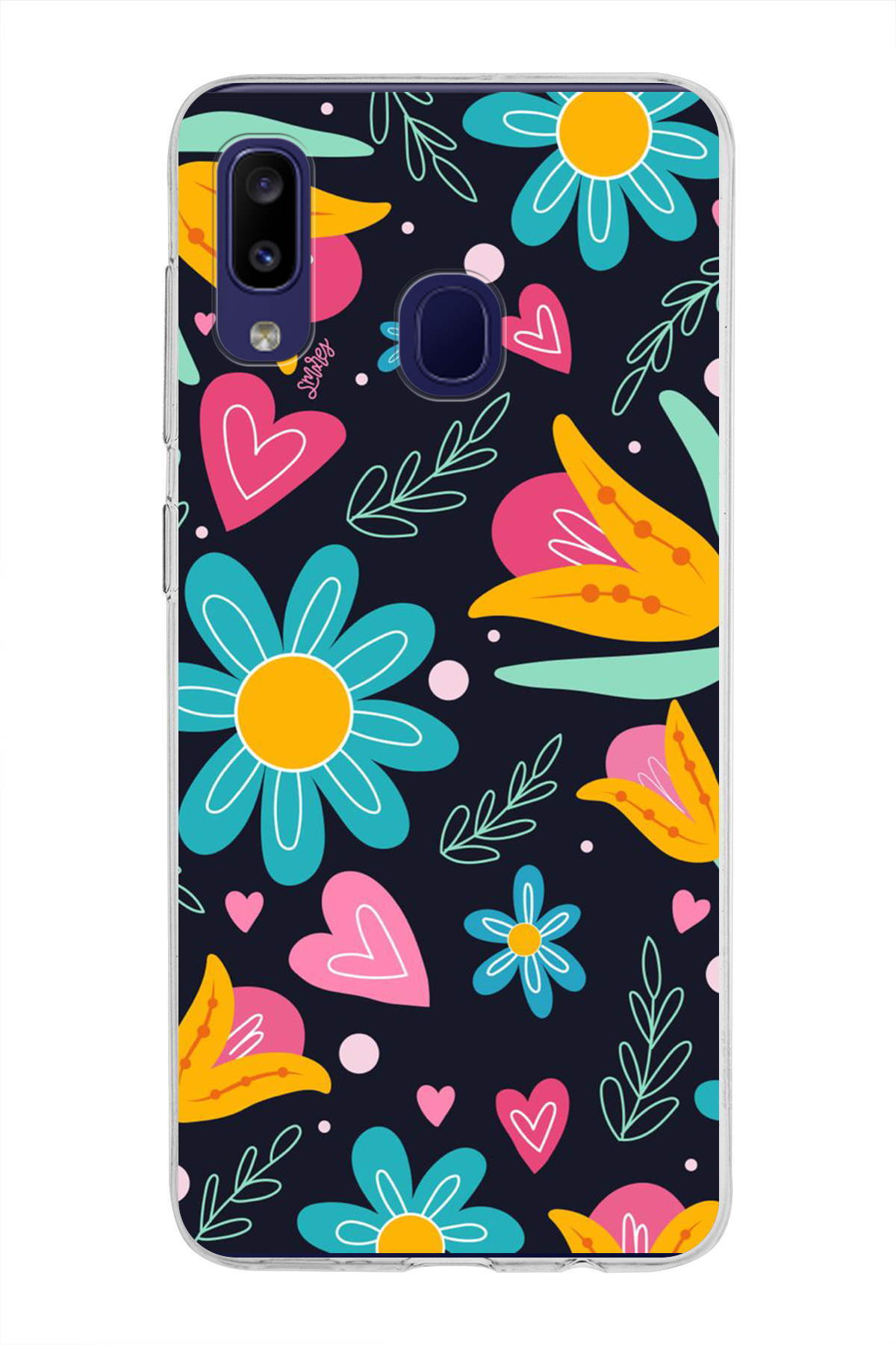 Samsung Galaxy M10s ile Uyumlu 1mm Slim Fit Retro Colors 1 Baskılı Şeffaf Kılıf