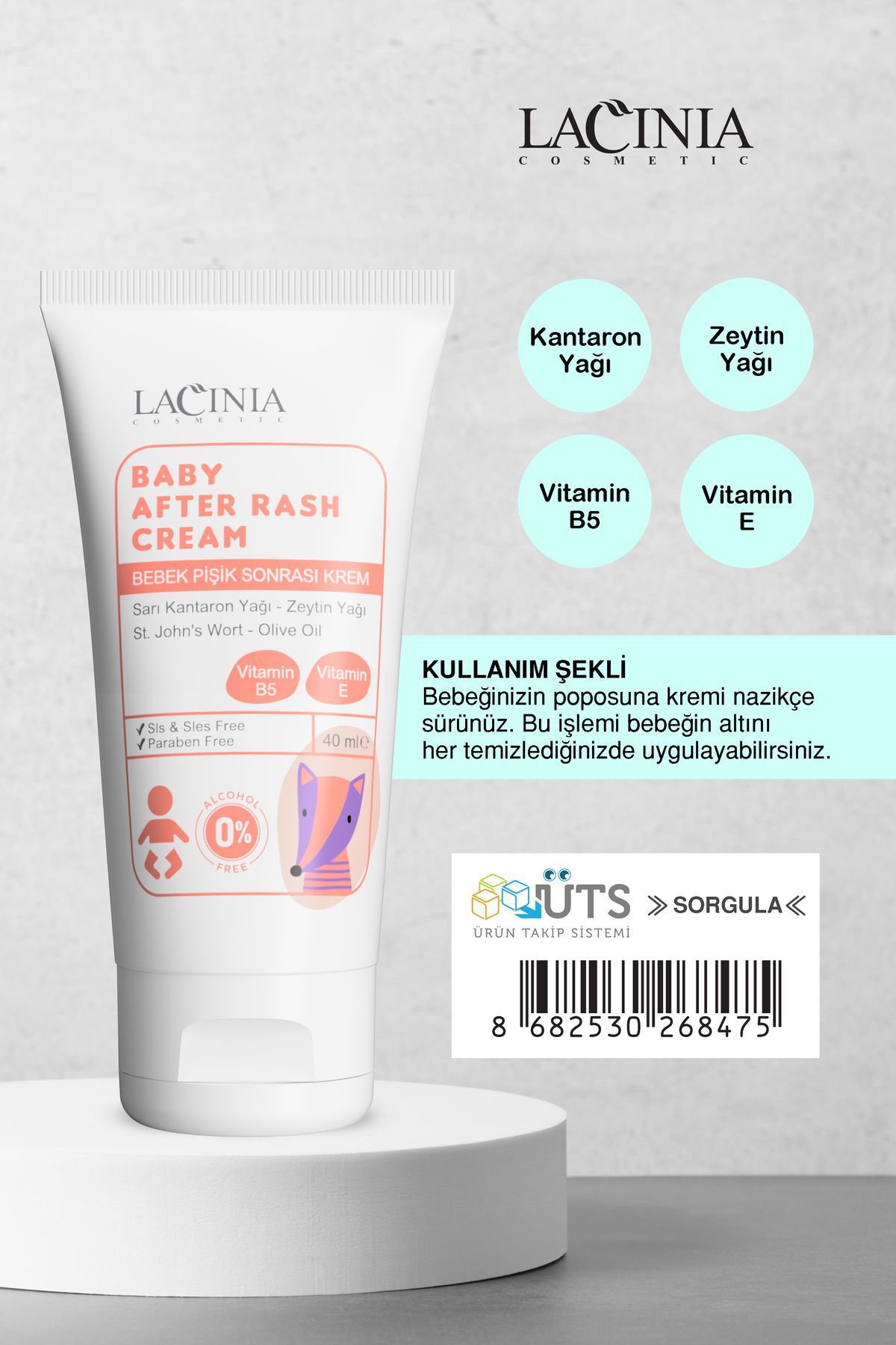 Lacinia Bebek Pişik Sonrası Krem 40Ml fotoğrafı 3 (önizleme)