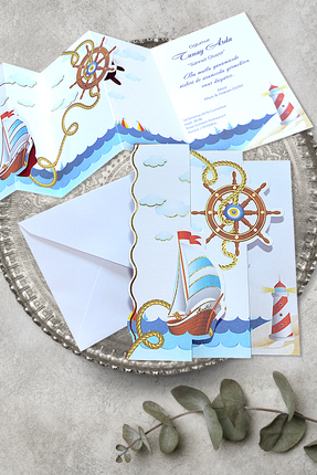 Cem Davetiye Sünnet Davetiyesi 1225 (100 Adet) Baskı Dahil