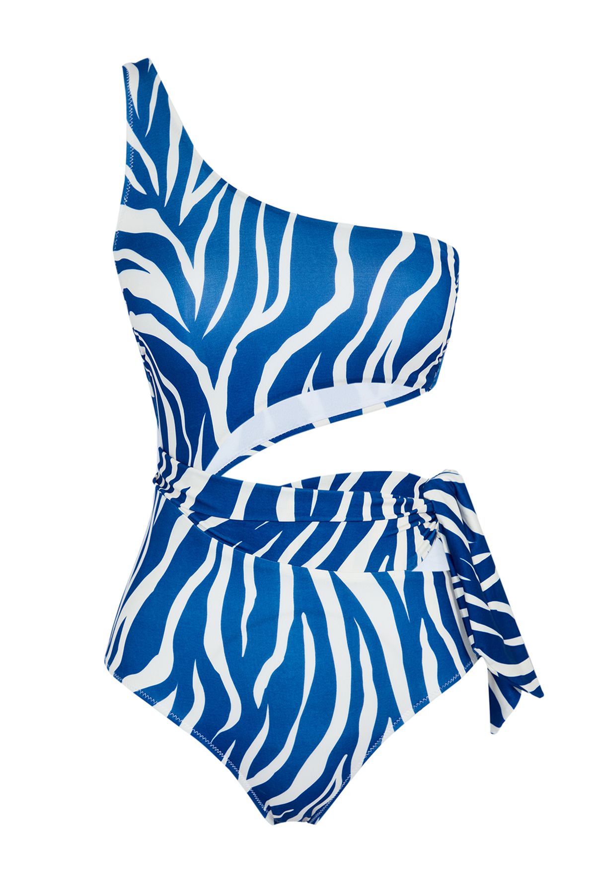 Trendyol Collection-Costum de baie decupat cu imprimeu zebră cu un singur umăr - Regular Fit TBESS22MA0197 5