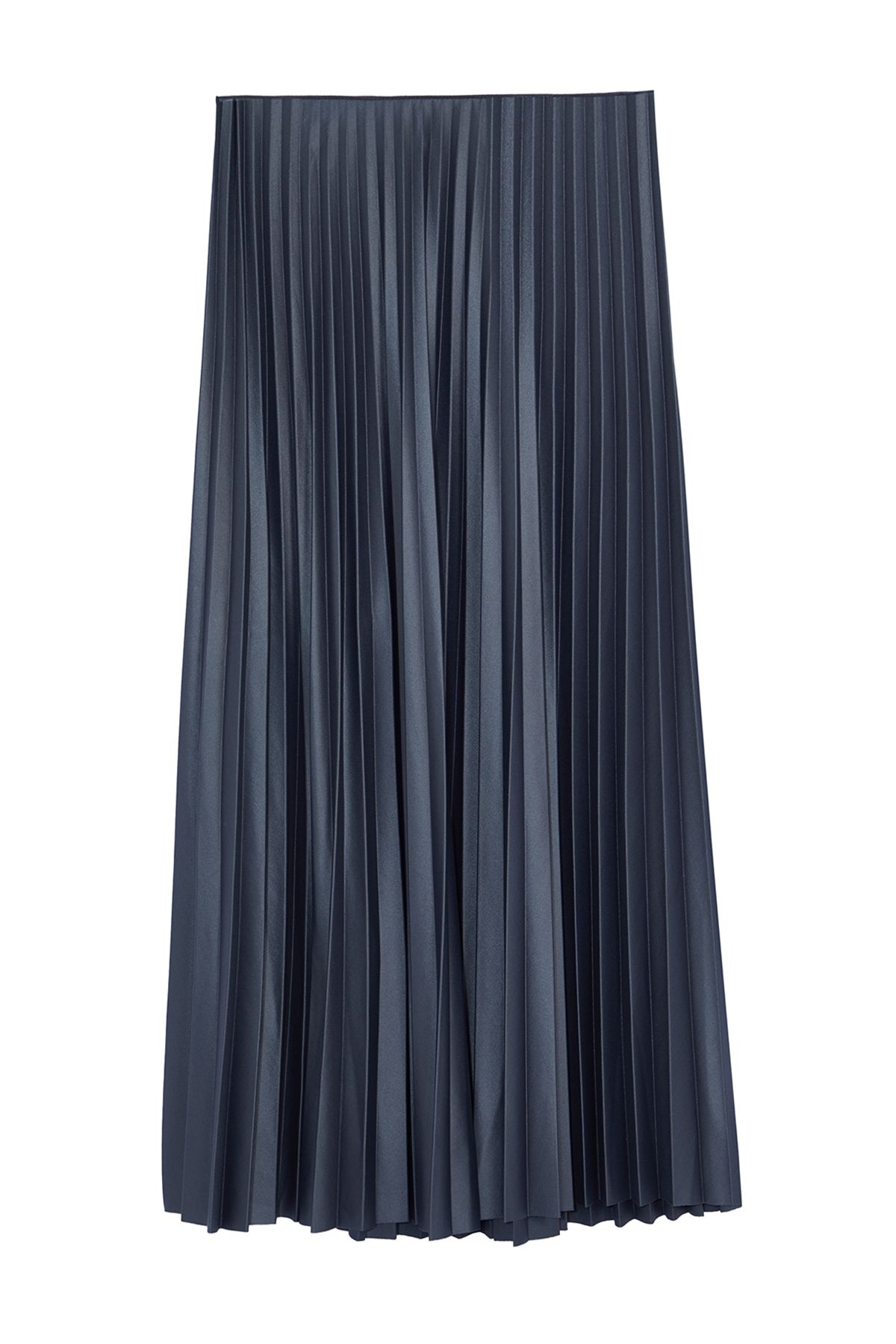 Trendyol Collection-Anthrazitfarbener, plissierter, gerader A-Linien-Strickrock TWOSS24ET00041 6