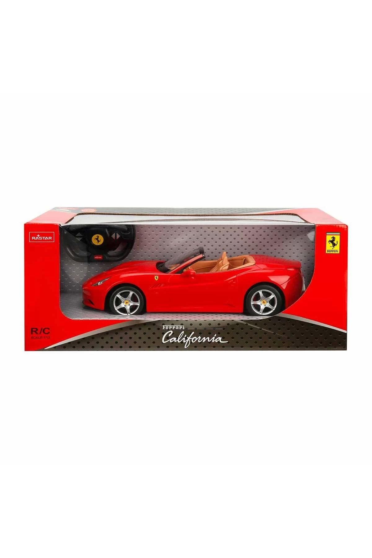 Rastar 1:12 Ferrari California Автомобиль с подсветкой и дистанционным управлением — красный S00047200-34618