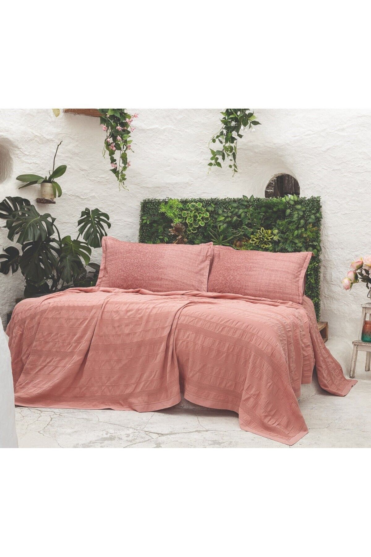 Altınbaşak RİVER 4 PARÇA ÇİFT KİŞİLİK PİKE (230X250), FITTD. ÇARŞAF , YASTIK KILIFI TAKIMI %100 PAMUK 6