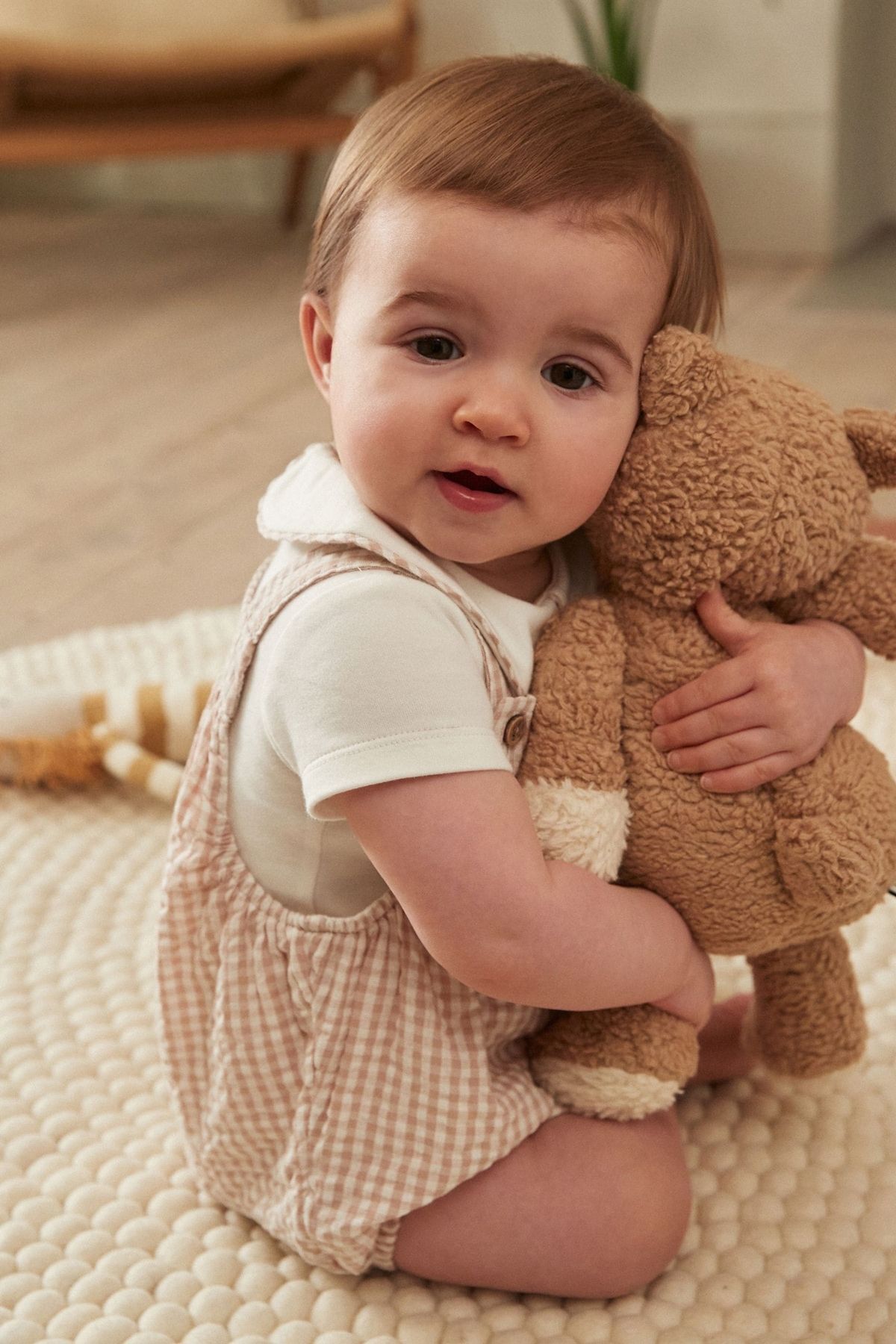 Next Baby-بدلة قطعة واحدة من القطن الذكي - مجموعة سالوبيت من القماش القطني 2