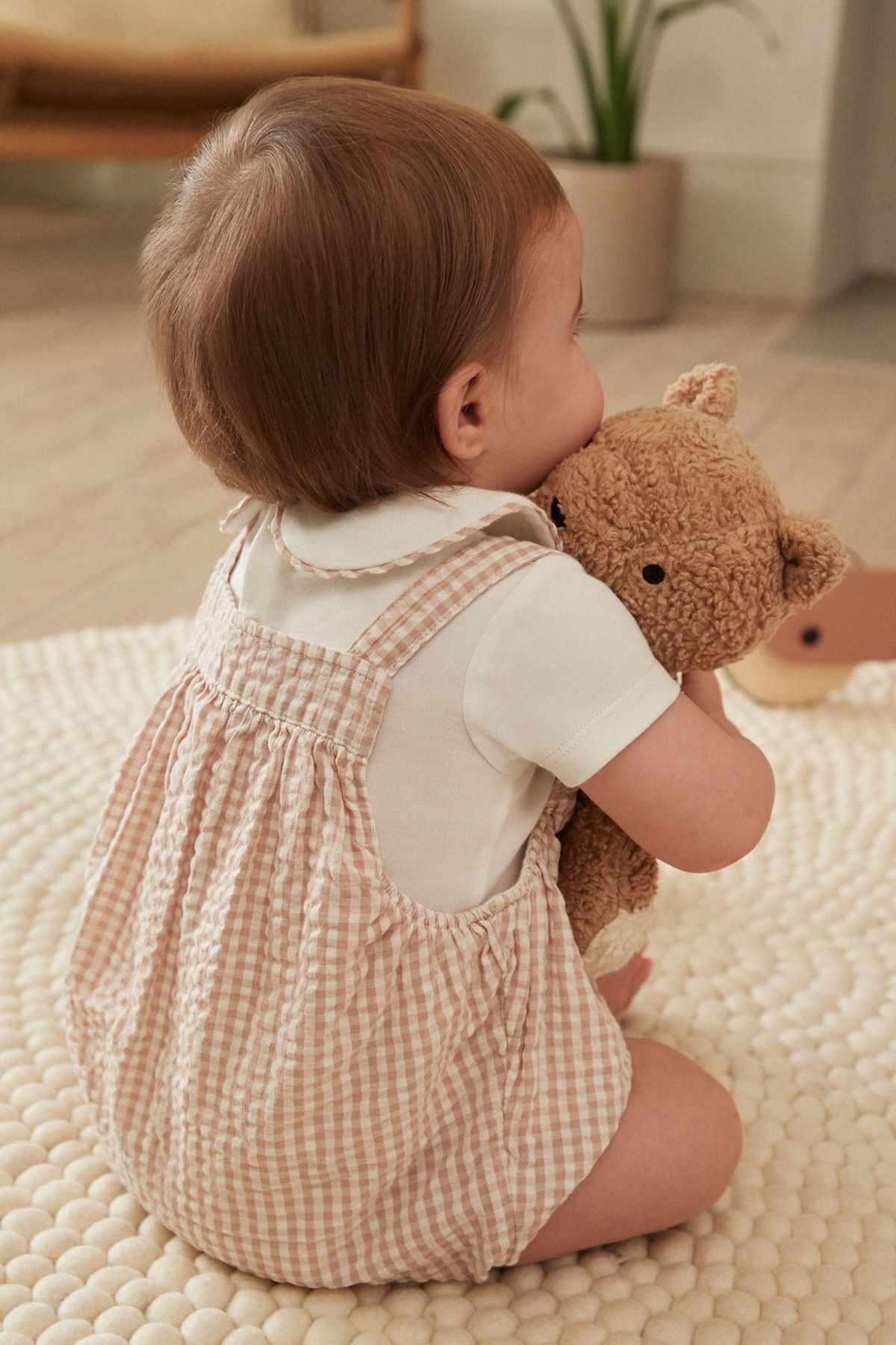 Next Baby-بدلة قطعة واحدة من القطن الذكي - مجموعة سالوبيت من القماش القطني 3