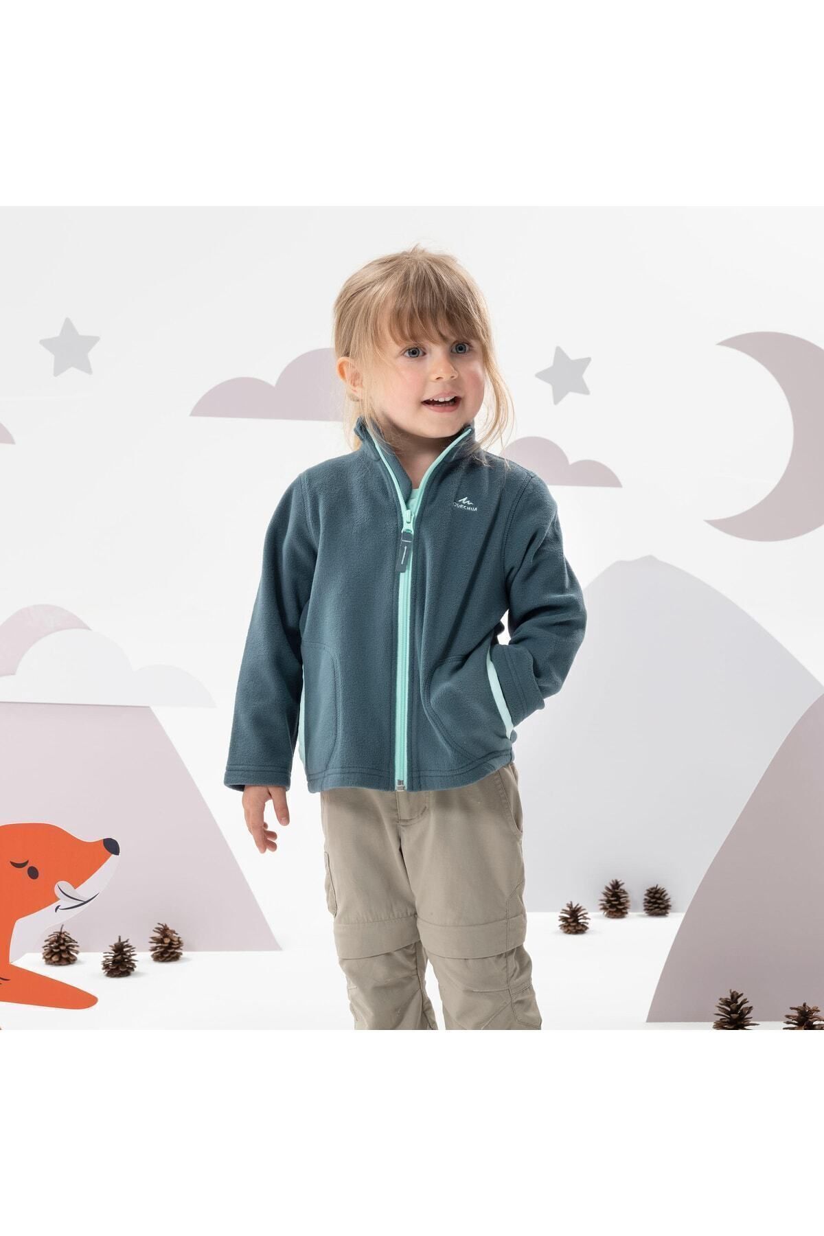 Флис для улицы Decathlon Quechua Kids — серый — 2/6 лет — Mh150 310914