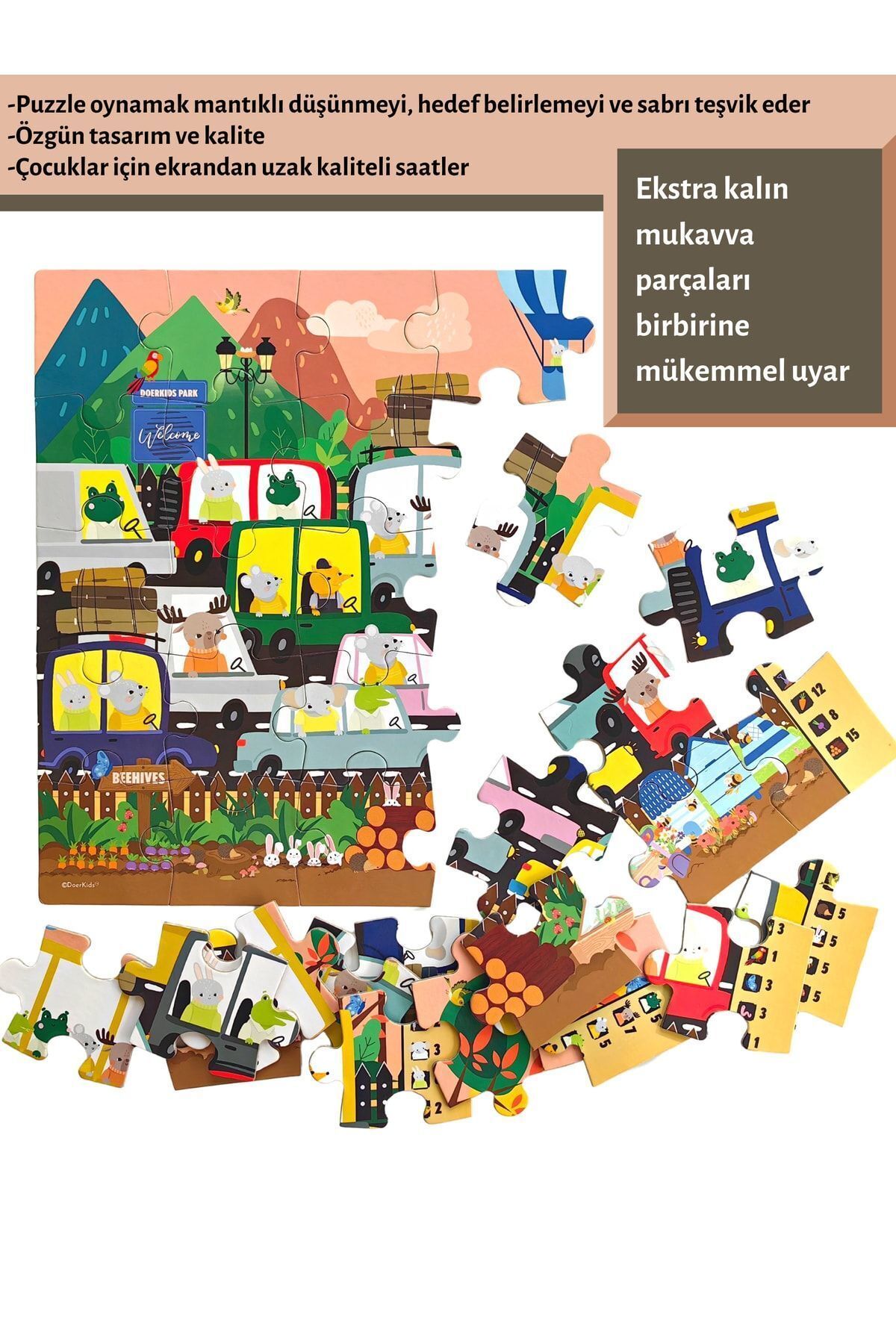 DoerKids Park Ara-bul Yer Puzzle | Eğitici Puzzle 4 Yaş 35 Parça fotoğrafı 3 (önizleme)