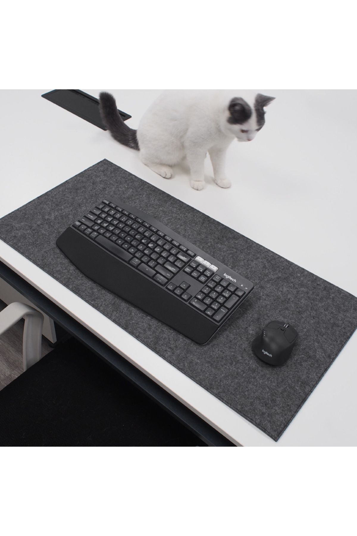 Mairuige Soft Breathable Wool Felt Computer Desk Mat Large Size