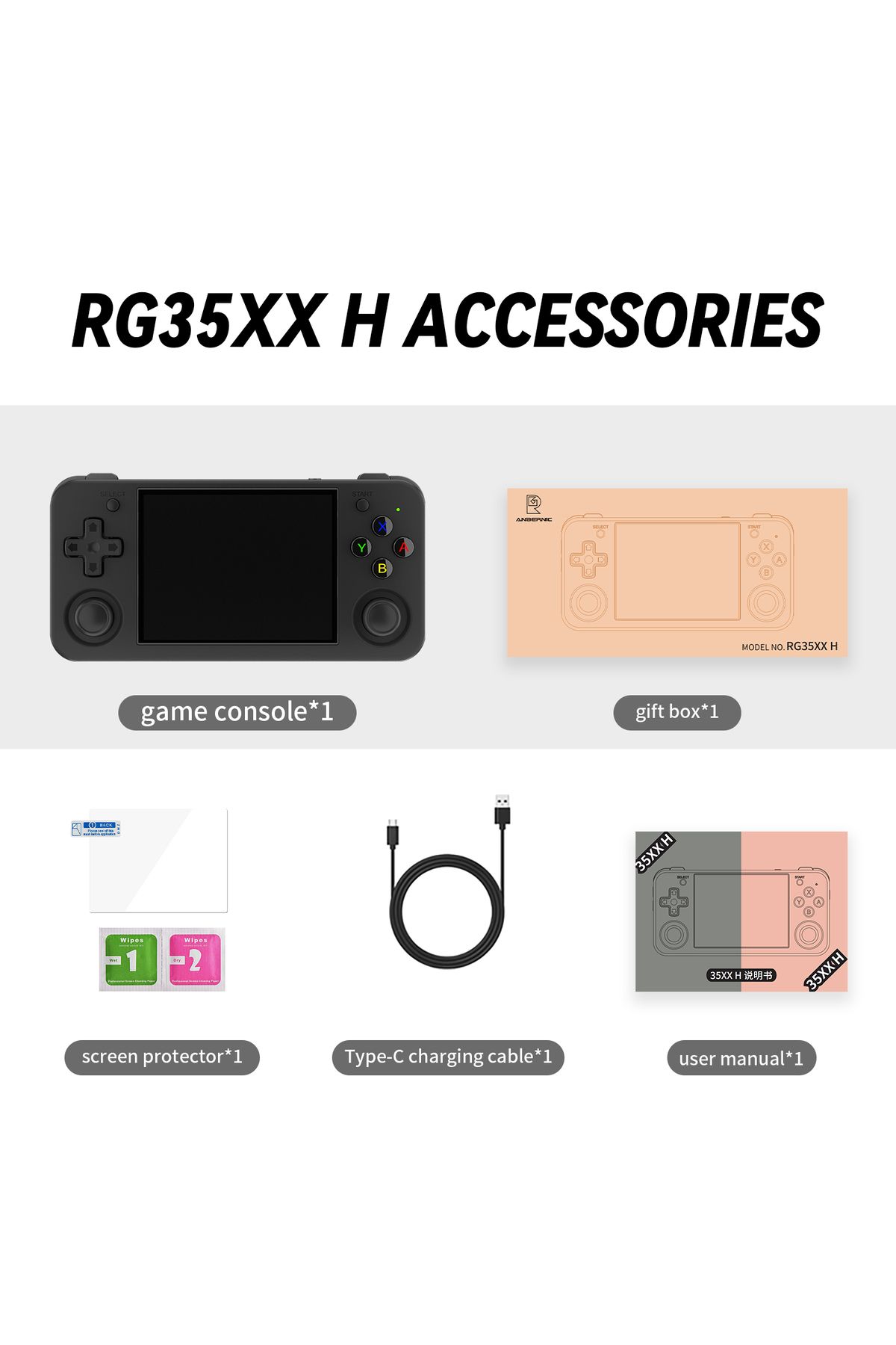 Choice-ANBERNIC RG35XX H - 3.5 inch IPS Screen Linux Handheld Game Console H700 Retro Video Games Player 7