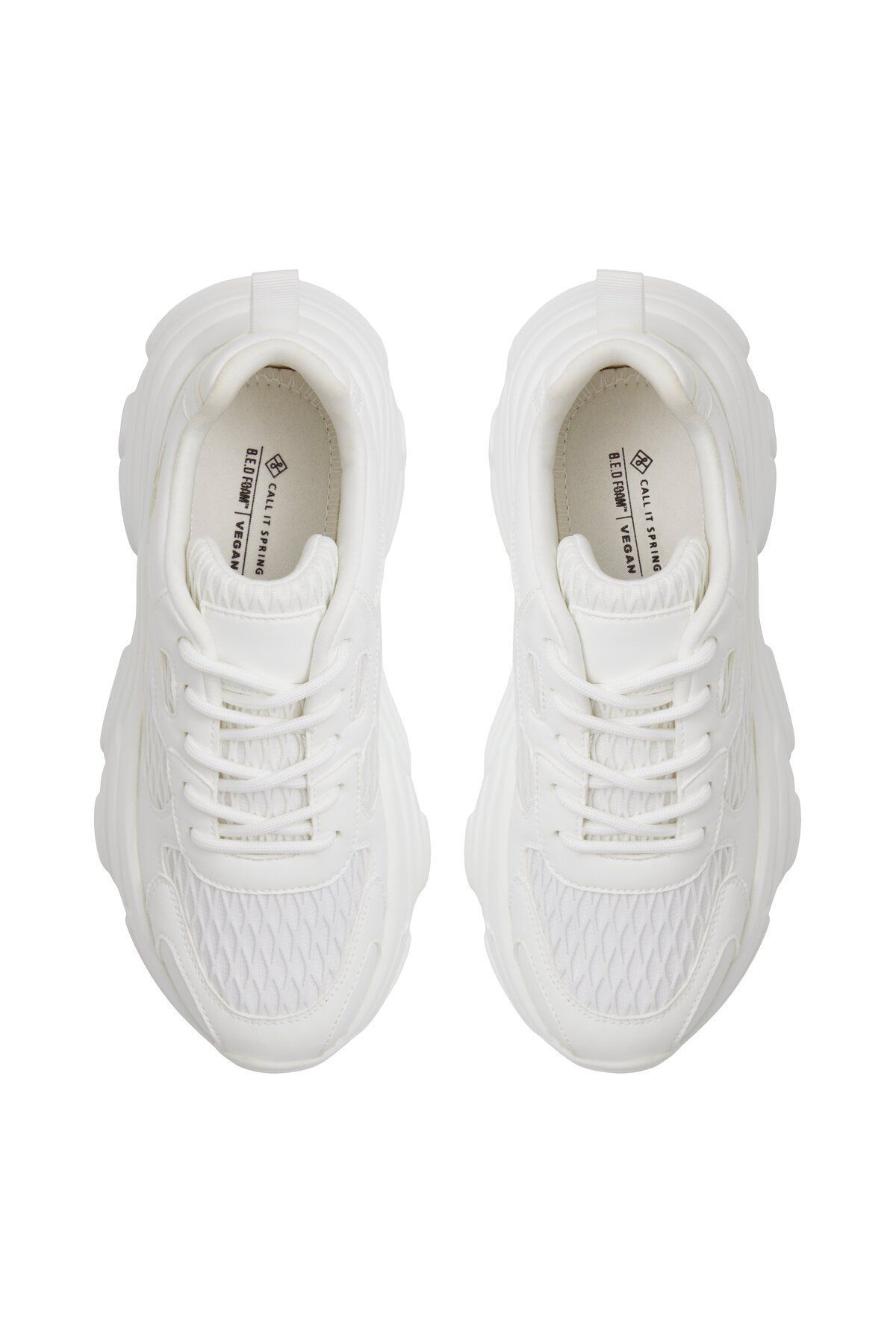 Call it Spring-Glowy White Sports Shoes For Women 5