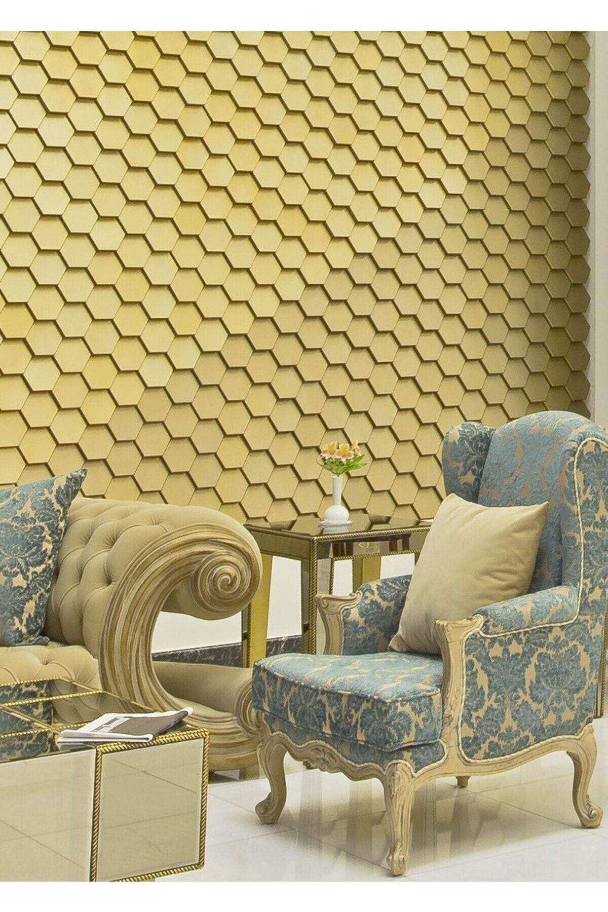 3D Wall Norm 3 Boyutlu Dekoratif Duvar Paneli (-ALTIN-) (1M2) Fiyatı ...