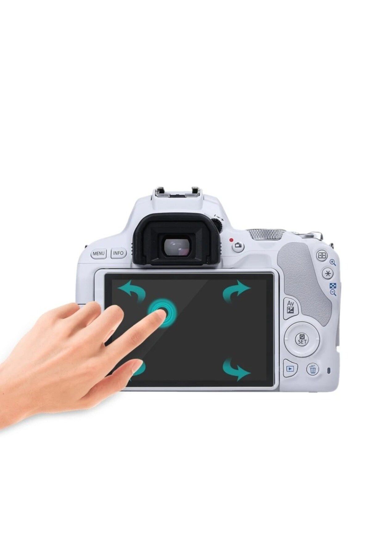 CDA STORE-EOS 4000D - Rebel T100 Compatible 3-Pack Camera, LCD Screen Protector, Nano Gelatin 8