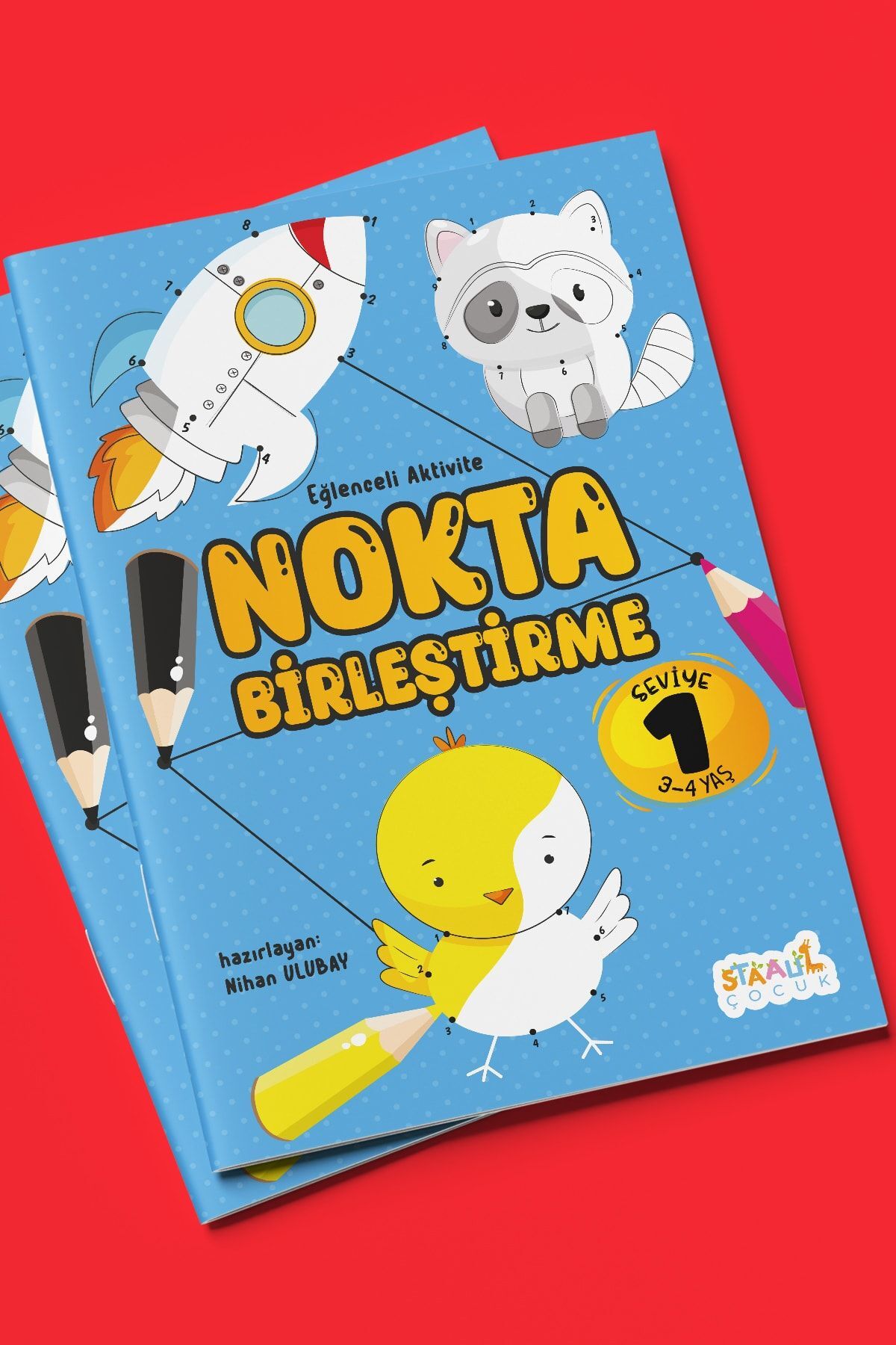 STAAU Çocuk Eğlenceli Aktivite Nokta Birleştirme - Çocuklar Için Boyama Ve Aktivite Kitabı - Seviye 1