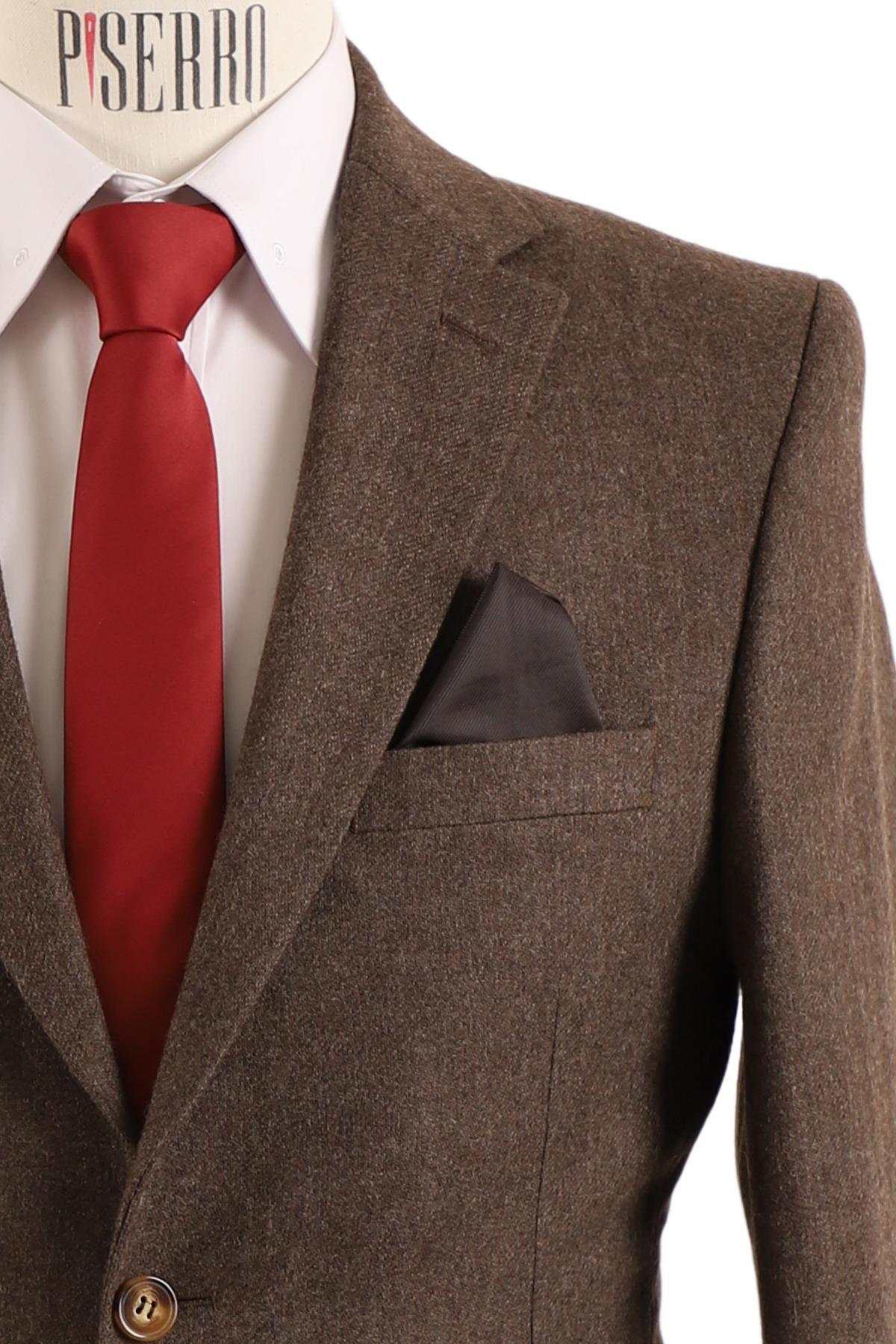 ژاکت مردانه قهوه ای PİSERRO | C0006898 اورجینال - تصویر 3
