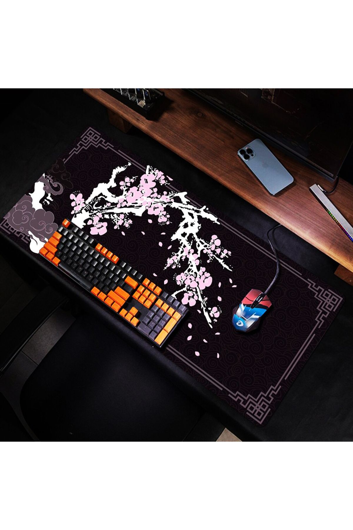 Mairuige-Mouse Pad Japanese Style Larger Mousepad Flower Xxl Gaming Keyboard Computer Desk Mat Accessories... 6