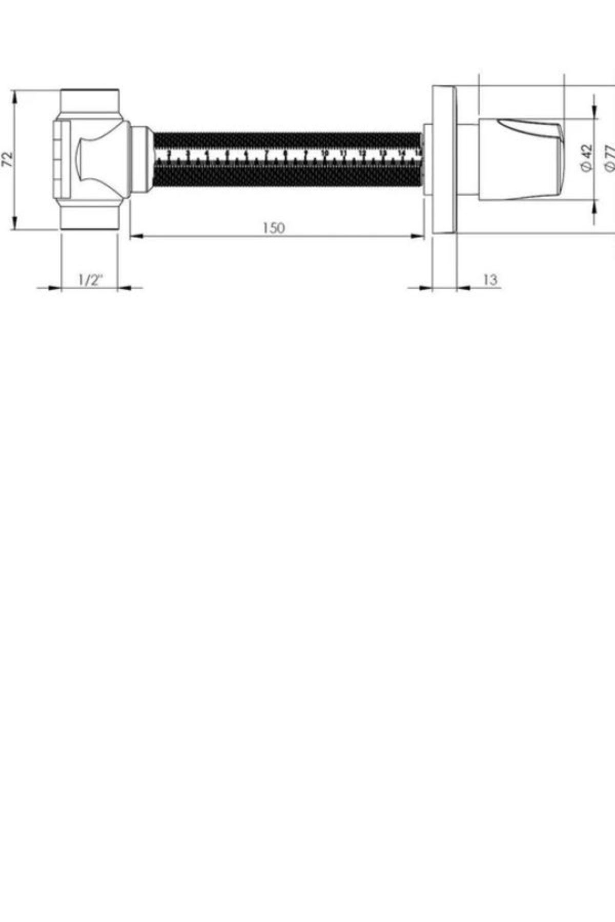 ISVEA DUREZZA TUĞLA DUVAR TİPİ GÖMME REZERVUAR + STOP VALF + MAT KROM KUMANDA PANELİ / 52DRS0101I - 5
