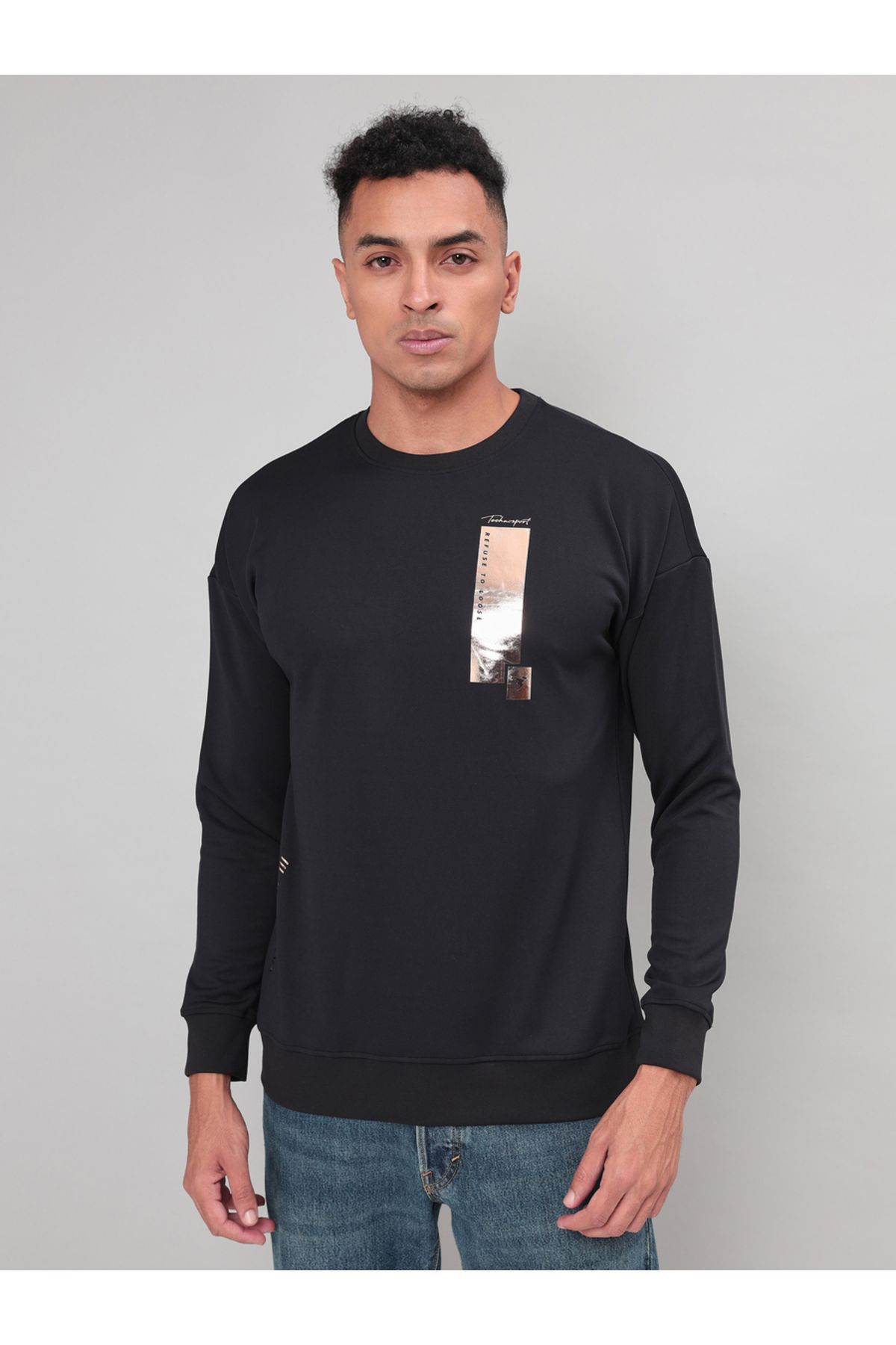 Technosport By Styli-4-Way Stretch Printed Sweatshirt 2