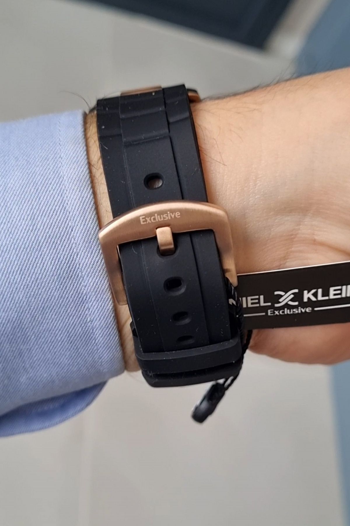 Daniel Klein-Exclusive Black Silicone Strap All Functions Men's Wristwatch with Active Calendar 3