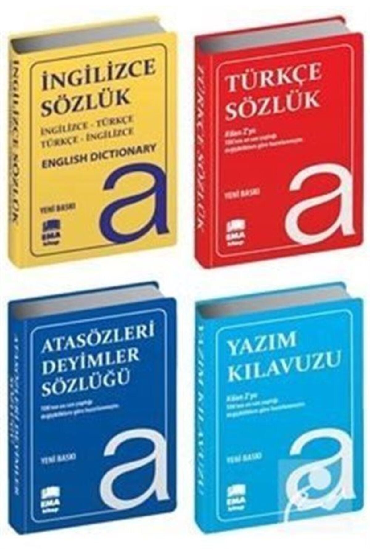 Ema Kitap Sözlük Seti Türkçe-ingilizce-atasözleri Ve Yazım Klavuzu (4 KİTAP SET BİALA KAPAK) 9280000019771