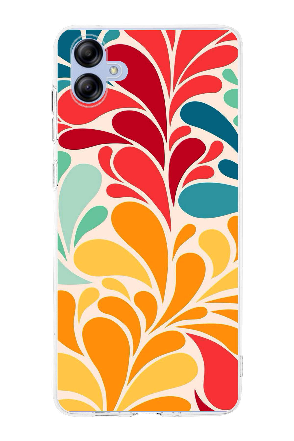 Samsung Galaxy A04e ile Uyumlu 1mm Slim Fit Retro Colors 5 Baskılı Şeffaf Kılıf