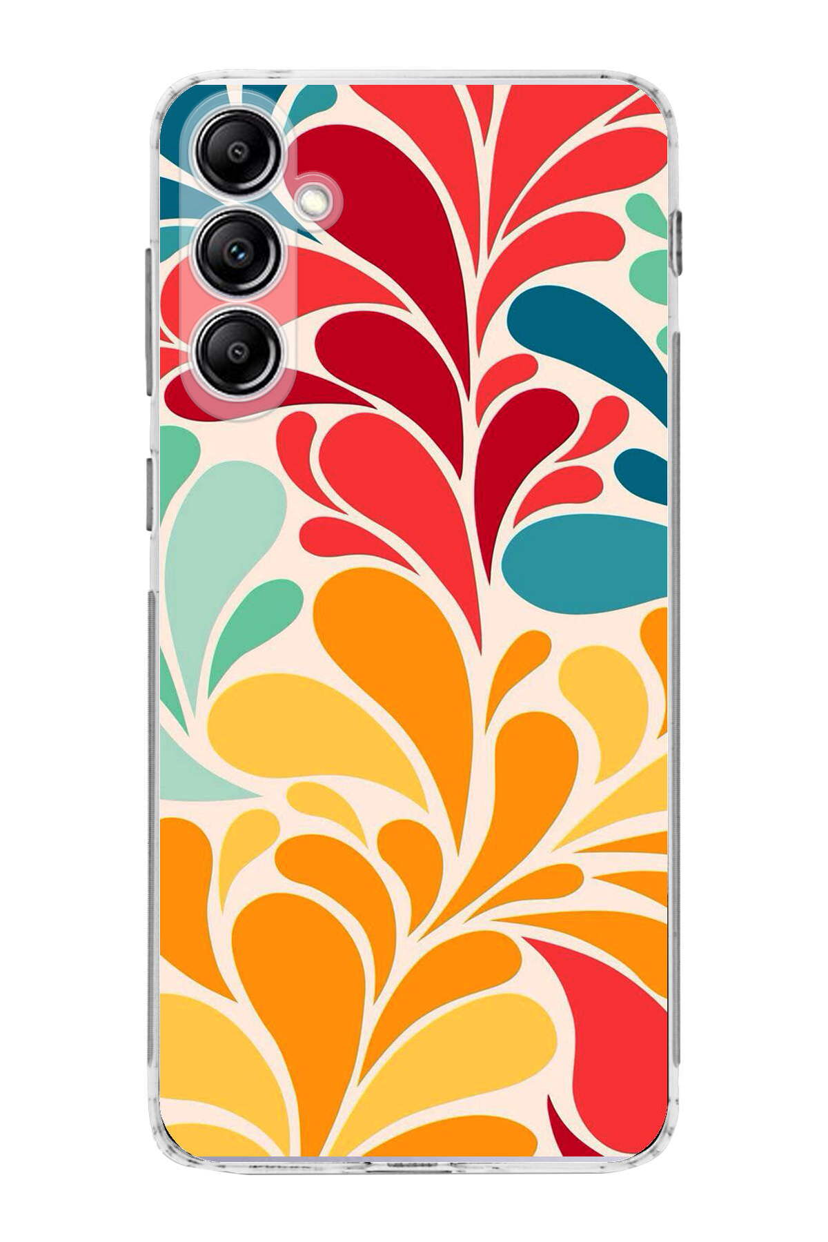 Samsung Galaxy M34 ile Uyumlu 1mm Slim Fit Retro Colors 5 Baskılı Şeffaf Kılıf