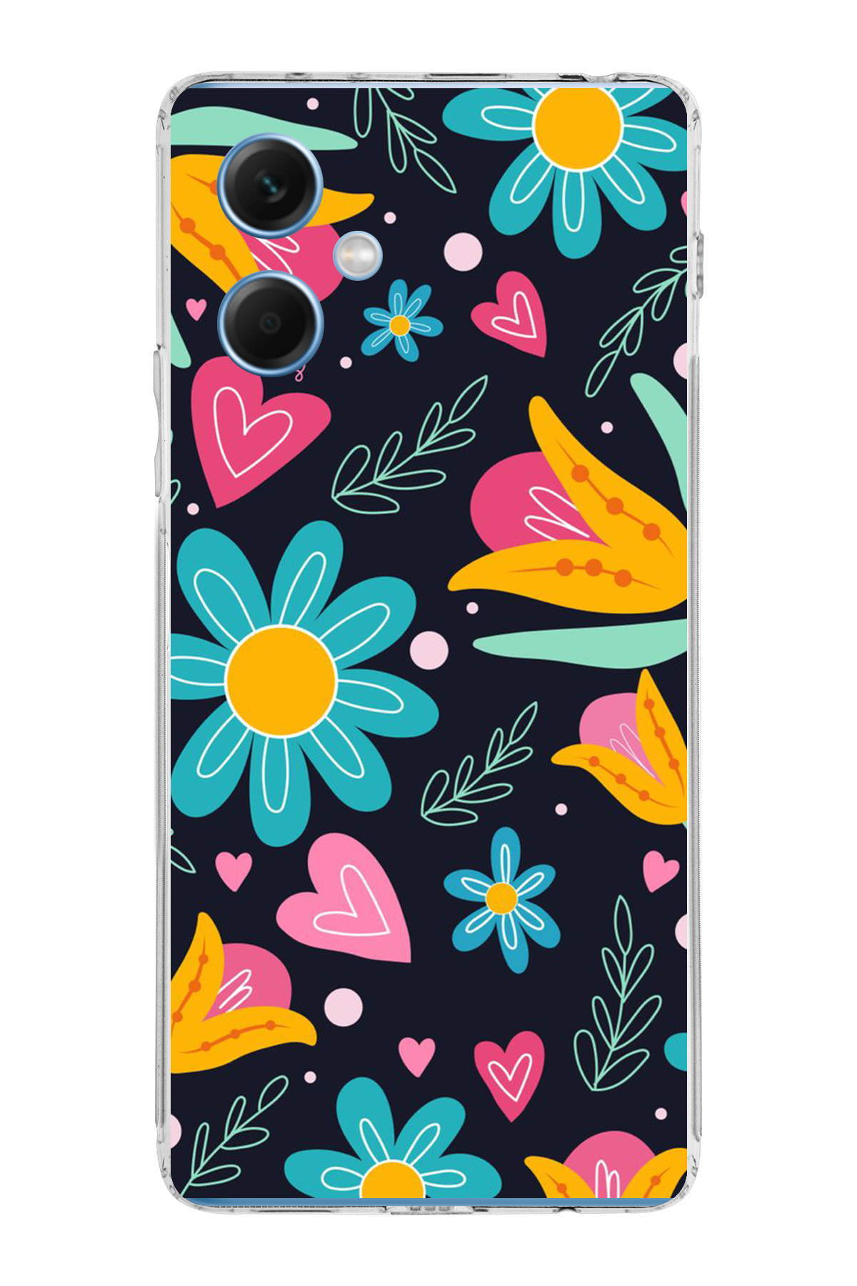 Xiaomi Redmi Note 12 5G ile Uyumlu 1mm Slim Fit Retro Colors 1 Baskılı Şeffaf Kılıf