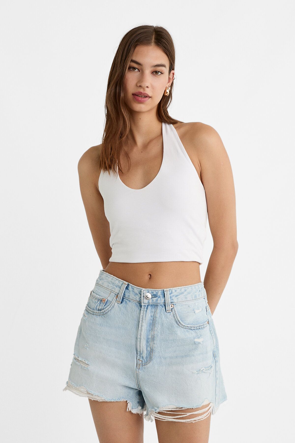 Short jean stradivarius new arrivals