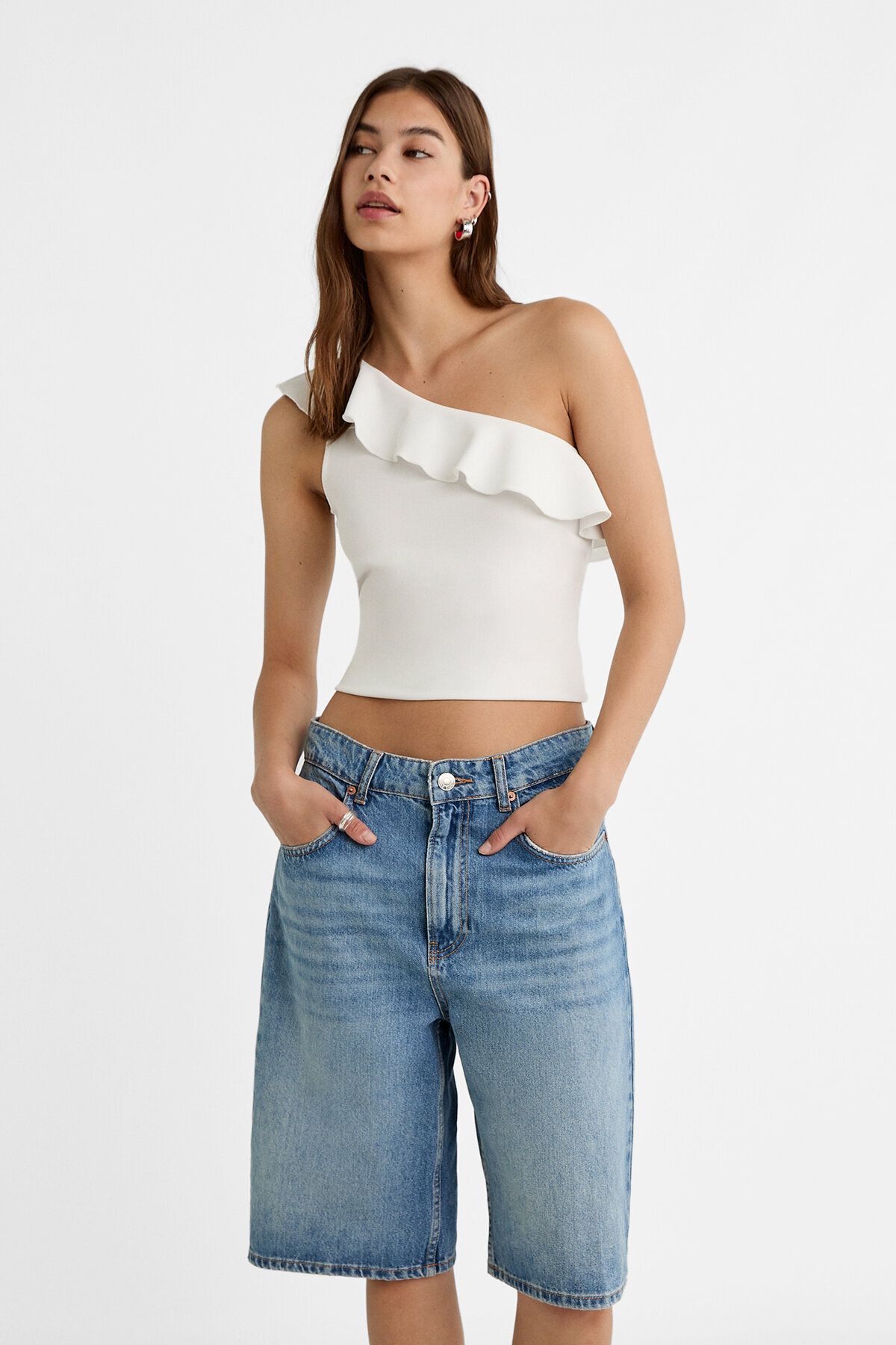 Stradivarius Denim bermuda ort Fiyat Yorumlar Trendyol