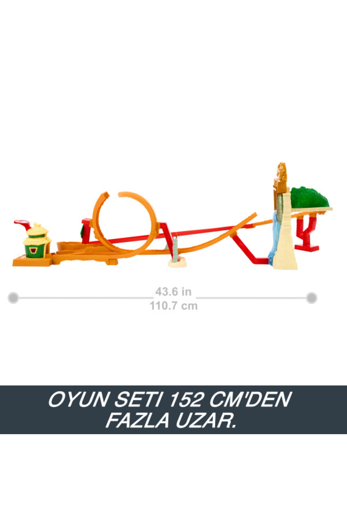 HOT WHEELS Super Mario Bros. Filmi Mario Kart Kong Ormanı Yarış Pisti HMK49 fotoğrafı 3 (önizleme)