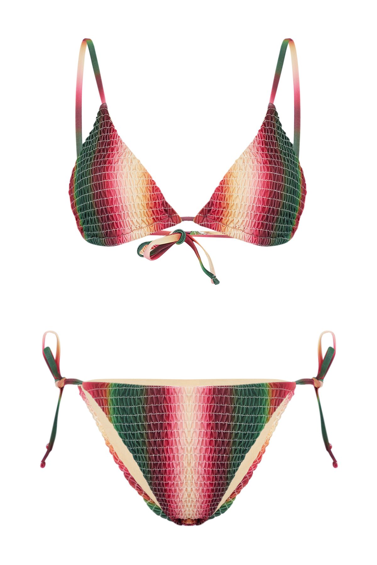 Trendyol Collection-Σετ μπικίνι Gradient Regular - Triangle Elastic TBESS24BT00135 5