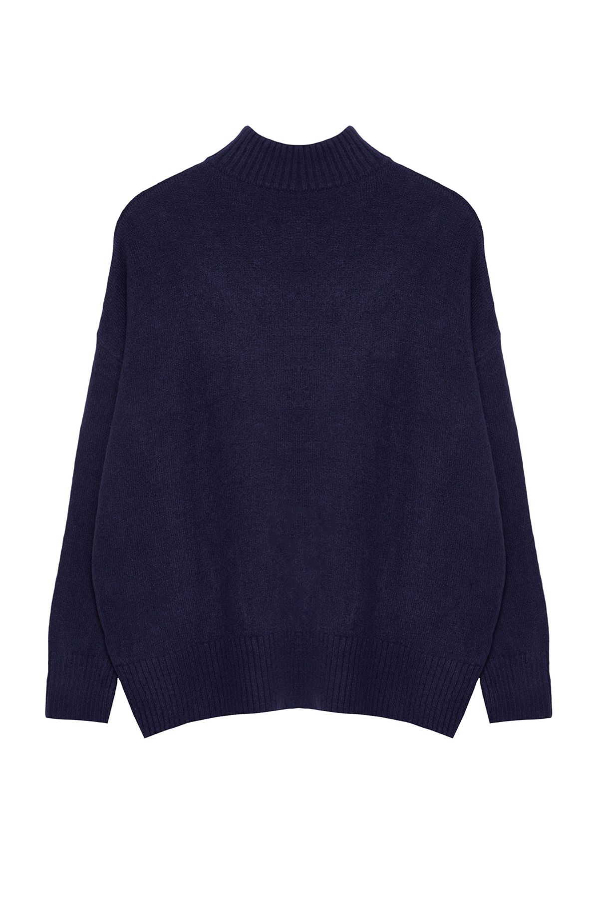 Trendyol Collection-Granatowy szeroki wzór miękki dzianinowy sweter TWOAW23KZ00469 7