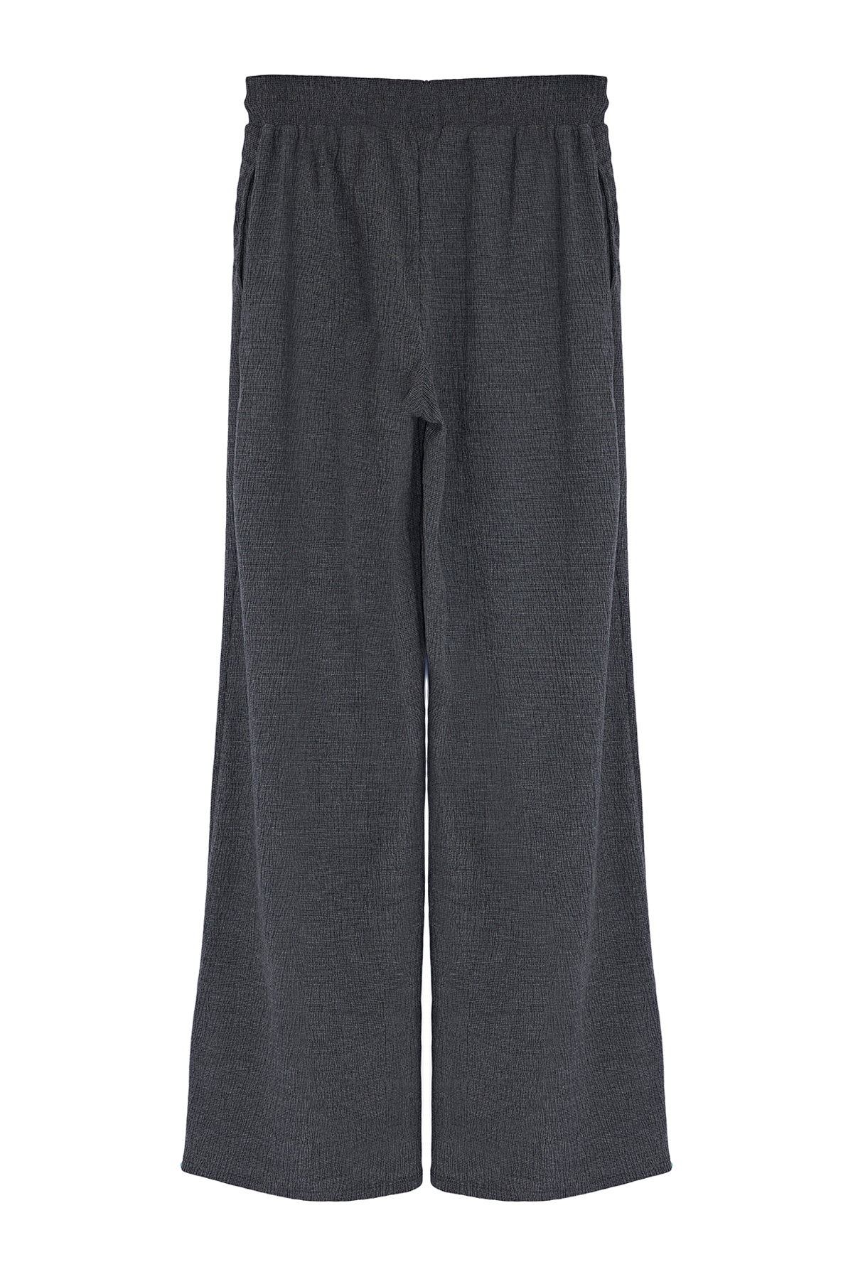 Trendyolmilla  Antrasit Wide Leg Esnek Örme Pantolon TWOSS24PL00054 - Görsel 8