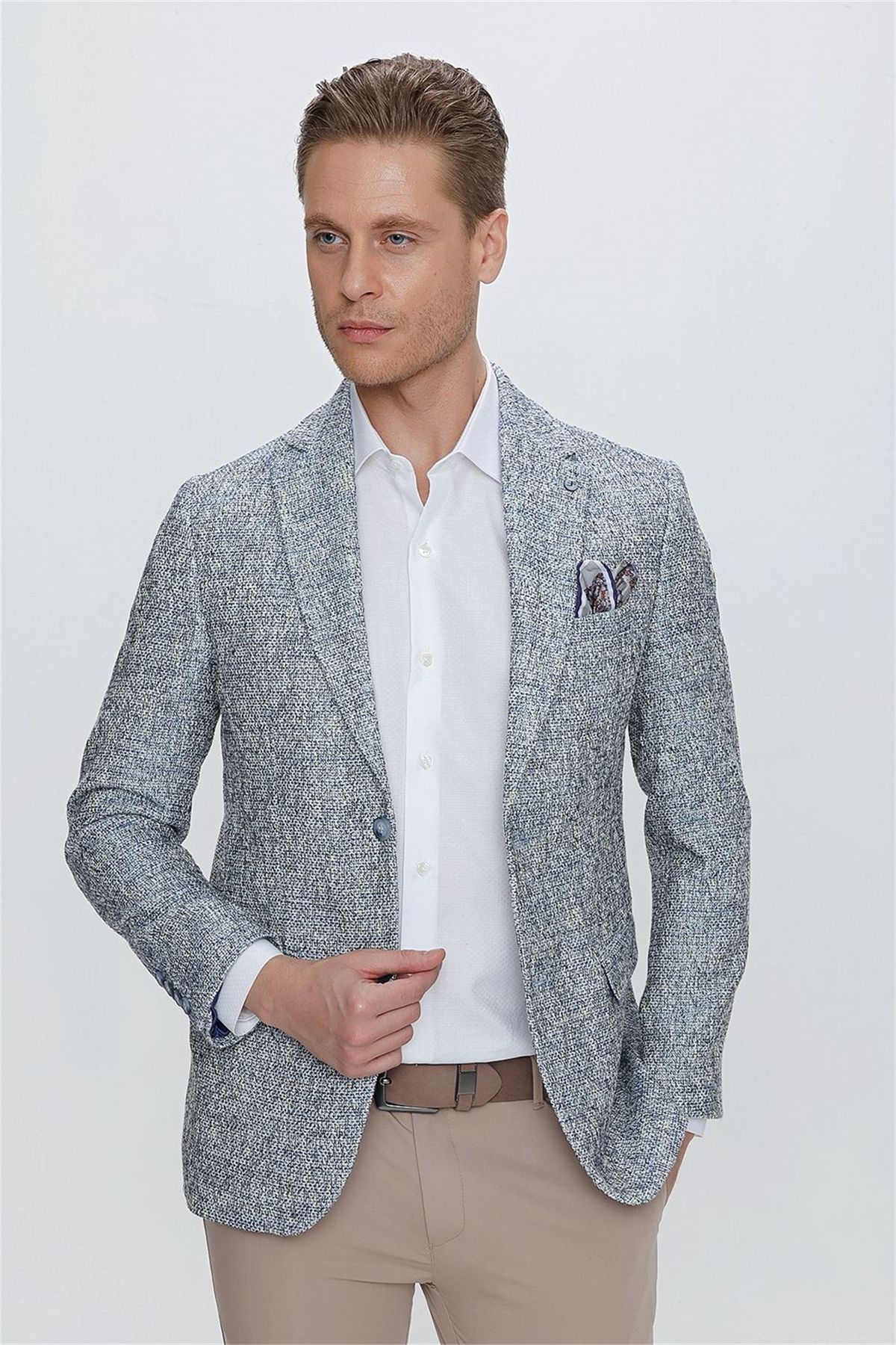 Efor C 637 Slim Fit Темно-синяя спортивная куртка C637K11022