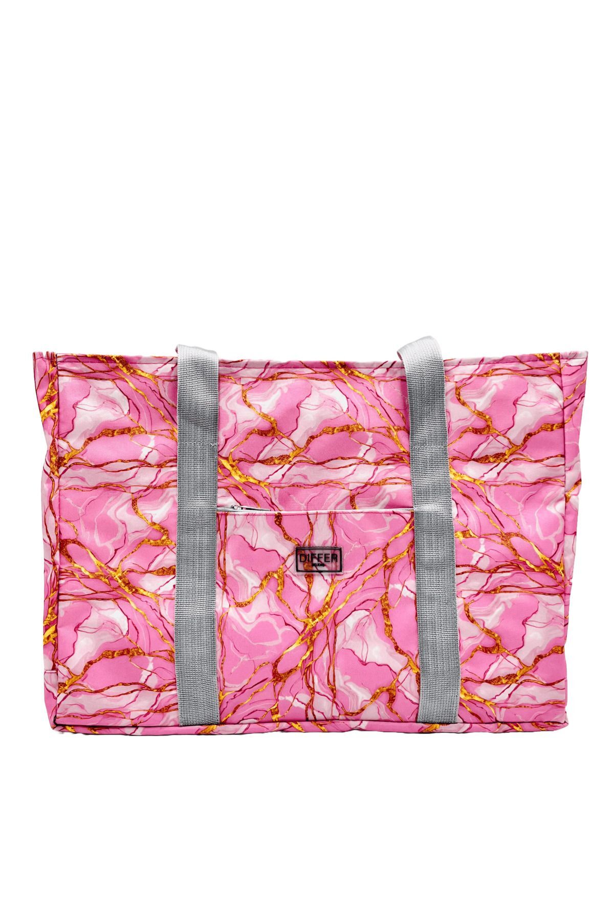 Pink Marble Patterned Waterproof Pink Inner Bag Beach/Sleeve/Shoulder/Sports Bag