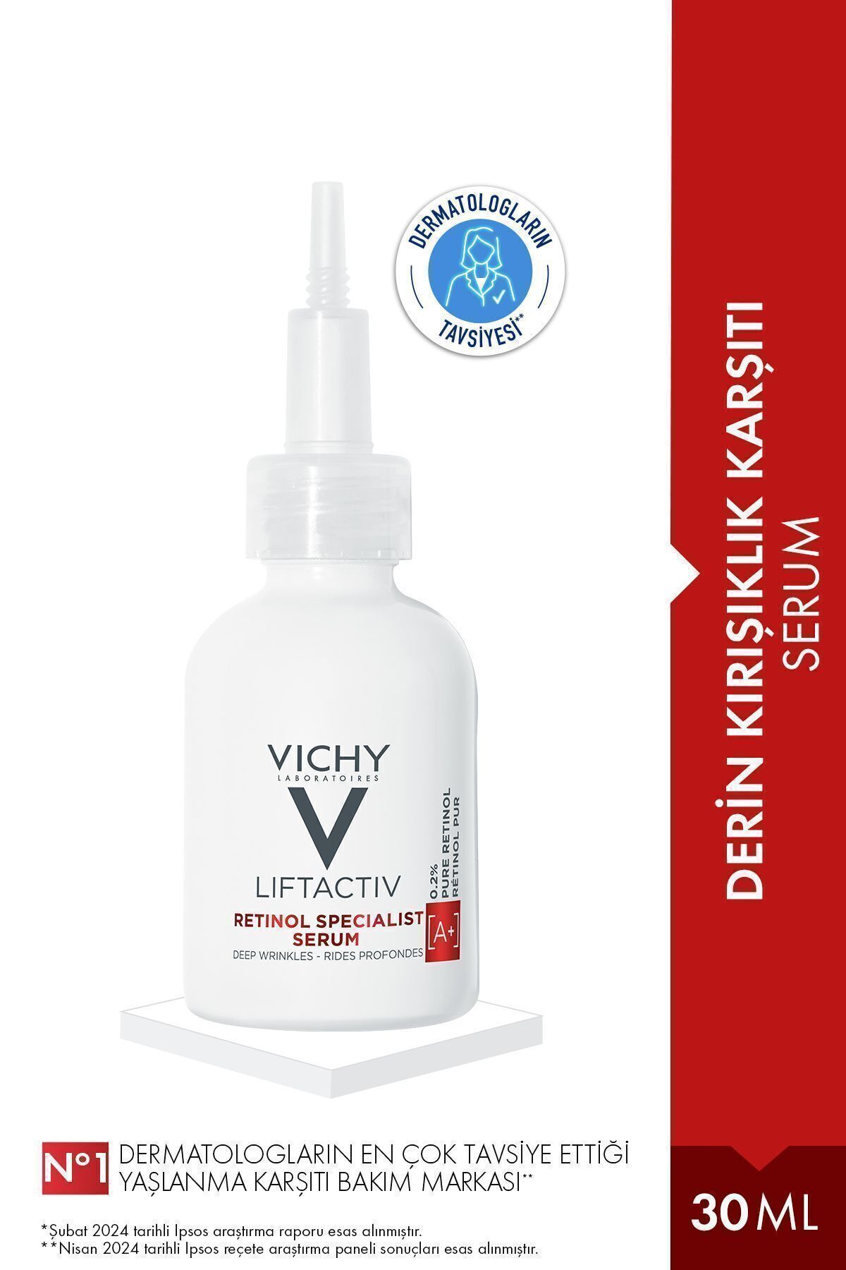 Vichy Liftactiv Retinol Обновляющая сыворотка против глубоких морщин и против старения с пробиотиками 30 мл 821636