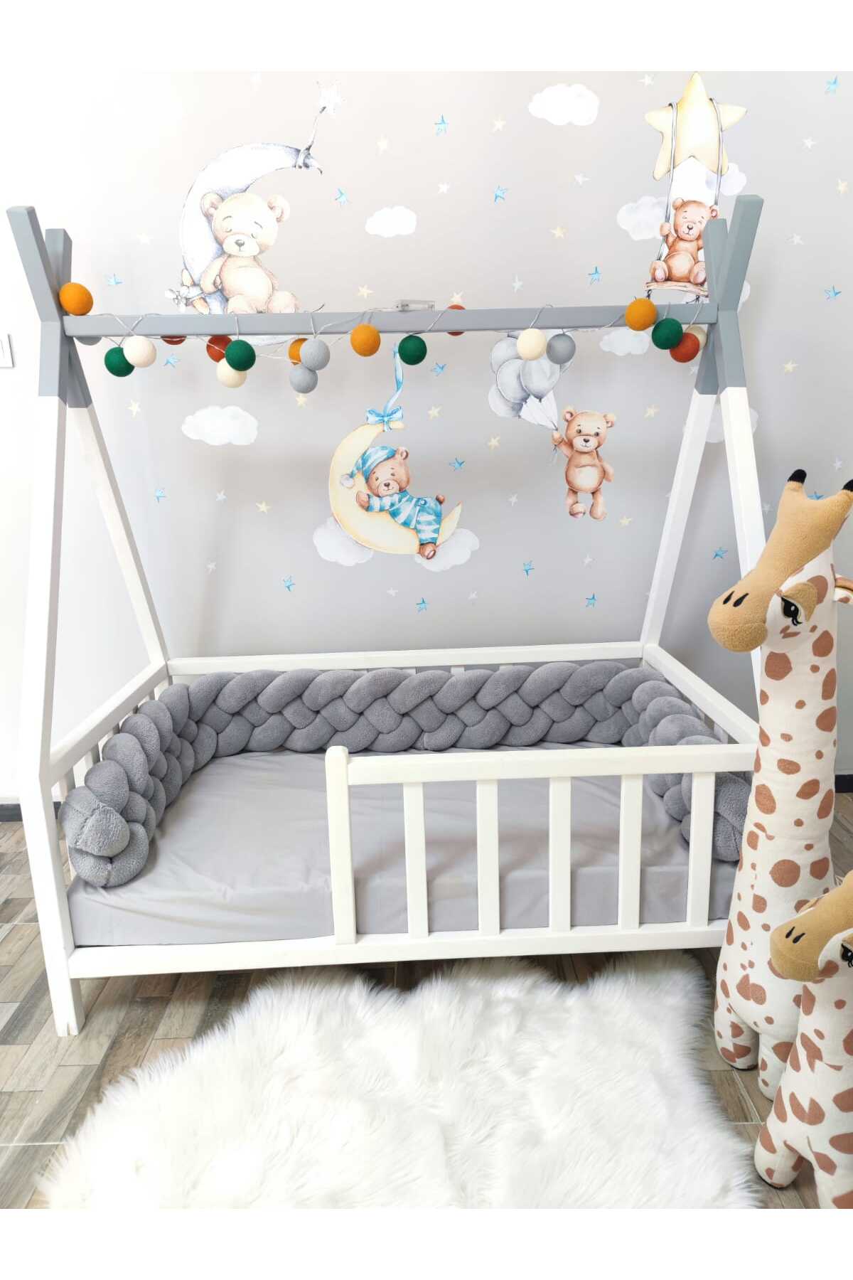 400 CM 4 LÜ ÖRGÜ KORUMA MODELİ YENİ NESİL PELUŞ KUMAŞ (70X130 BEŞİK İÇİN) 3