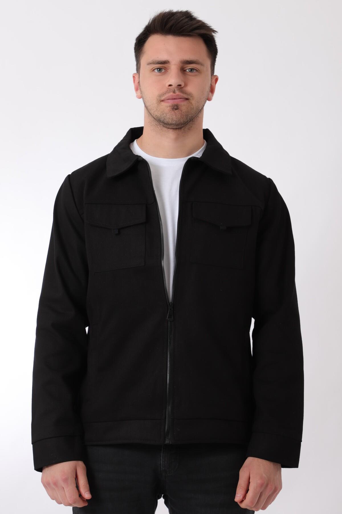 ByTrend  Göğüs Kapaklı Rahat Keten Mevsimlik Mont PLDP 2949 - Görsel 5