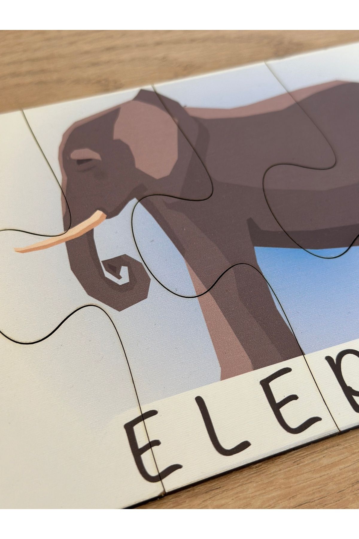 Bellacasa İngilizce Hayvanlar Öğrenme Eşleme Puzzle Kartı, Puzzle Eğitici Oyuncak, Montessori Eğitim Oyuncak fotoğrafı 4 (önizleme)