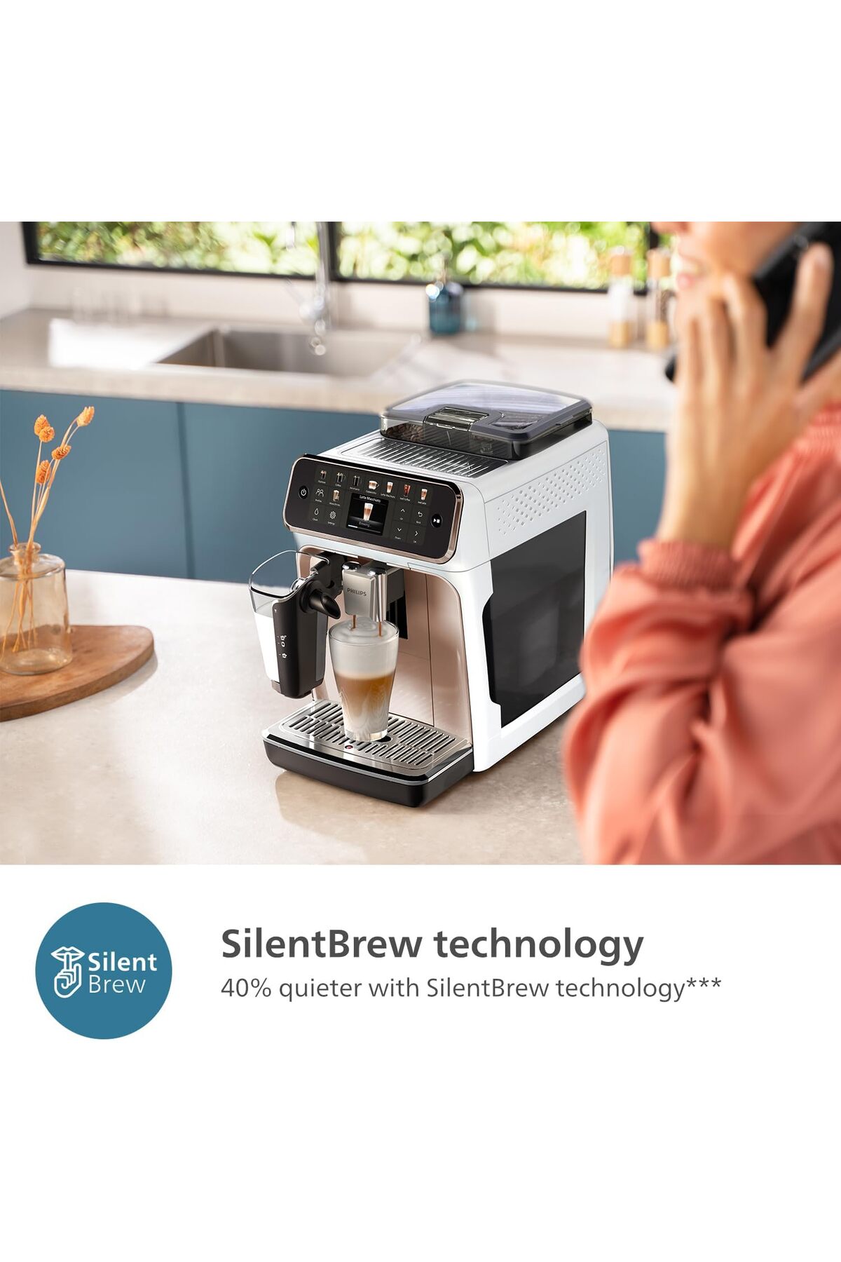 LatteGo Espresso Makinesi, 5500 Serisi, SilentBrew Teknolojisi, 1 Kg Çekirdek Kahve HEDİYE 4