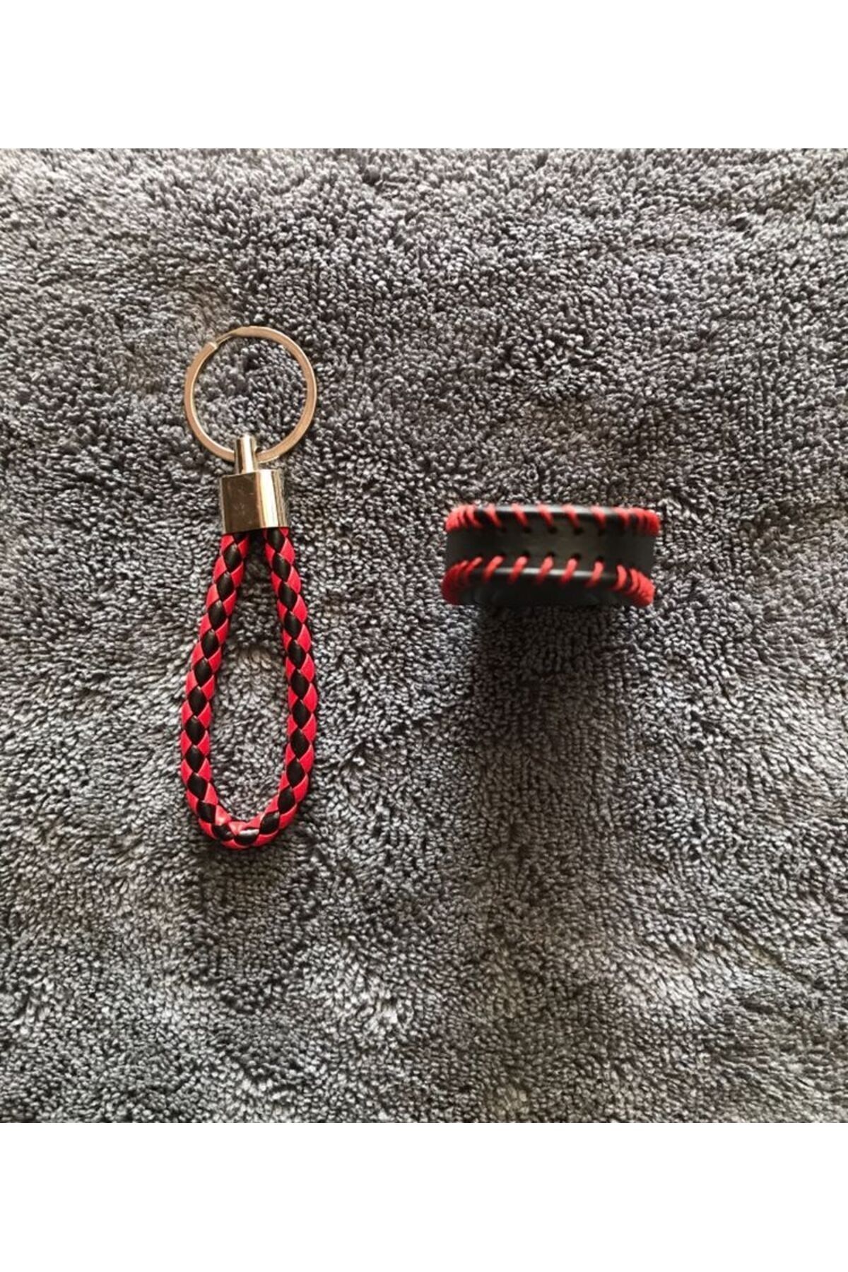 ŞENYILDIZ AKSESUAR-Audi A6 A7 A8 E-tron Q8 C8 A3 - Leather Key Protection Case and Mesh Keychain See Figure 2 5