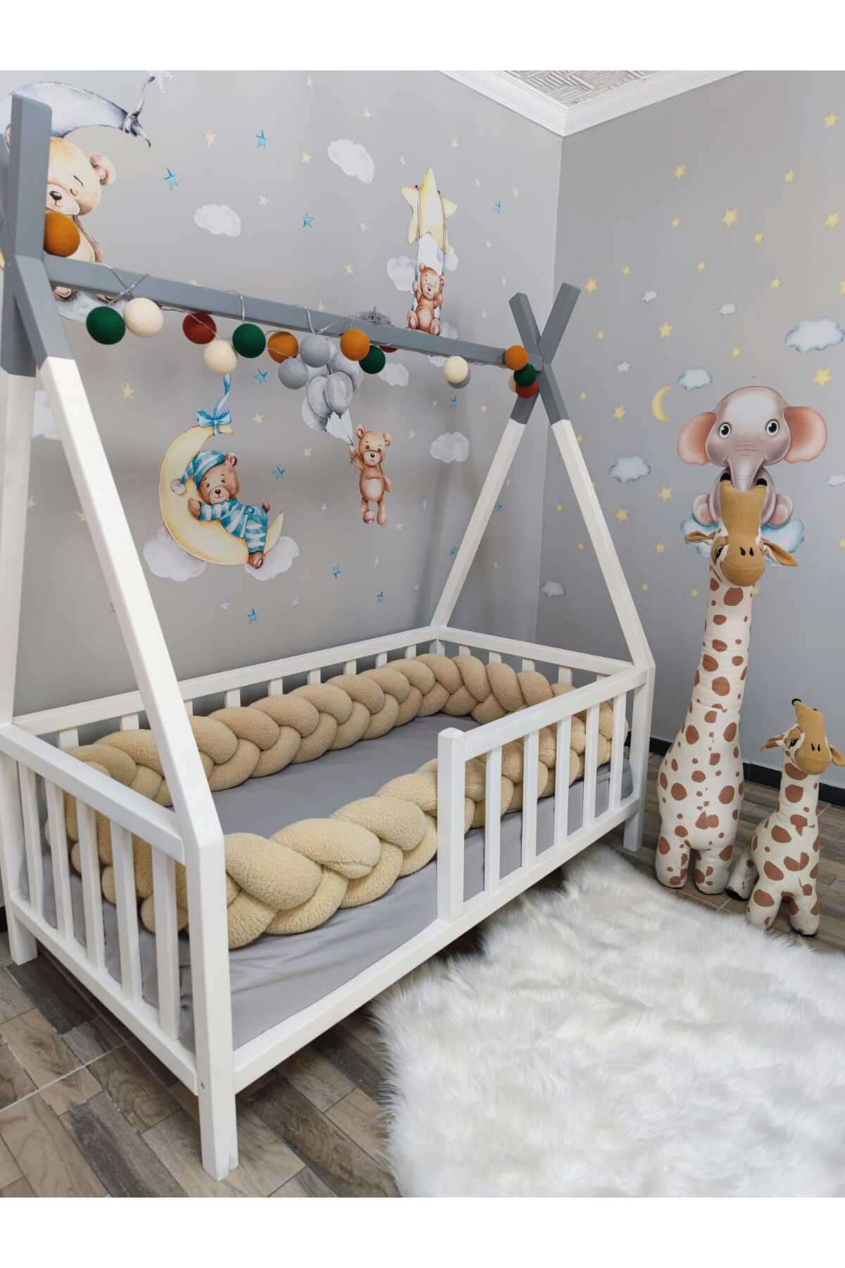 120 CM 3 LÜ PELUŞ ÖRGÜ KORUMA MODELİ YENİ NESİL WELSOFT KUMAŞ 3