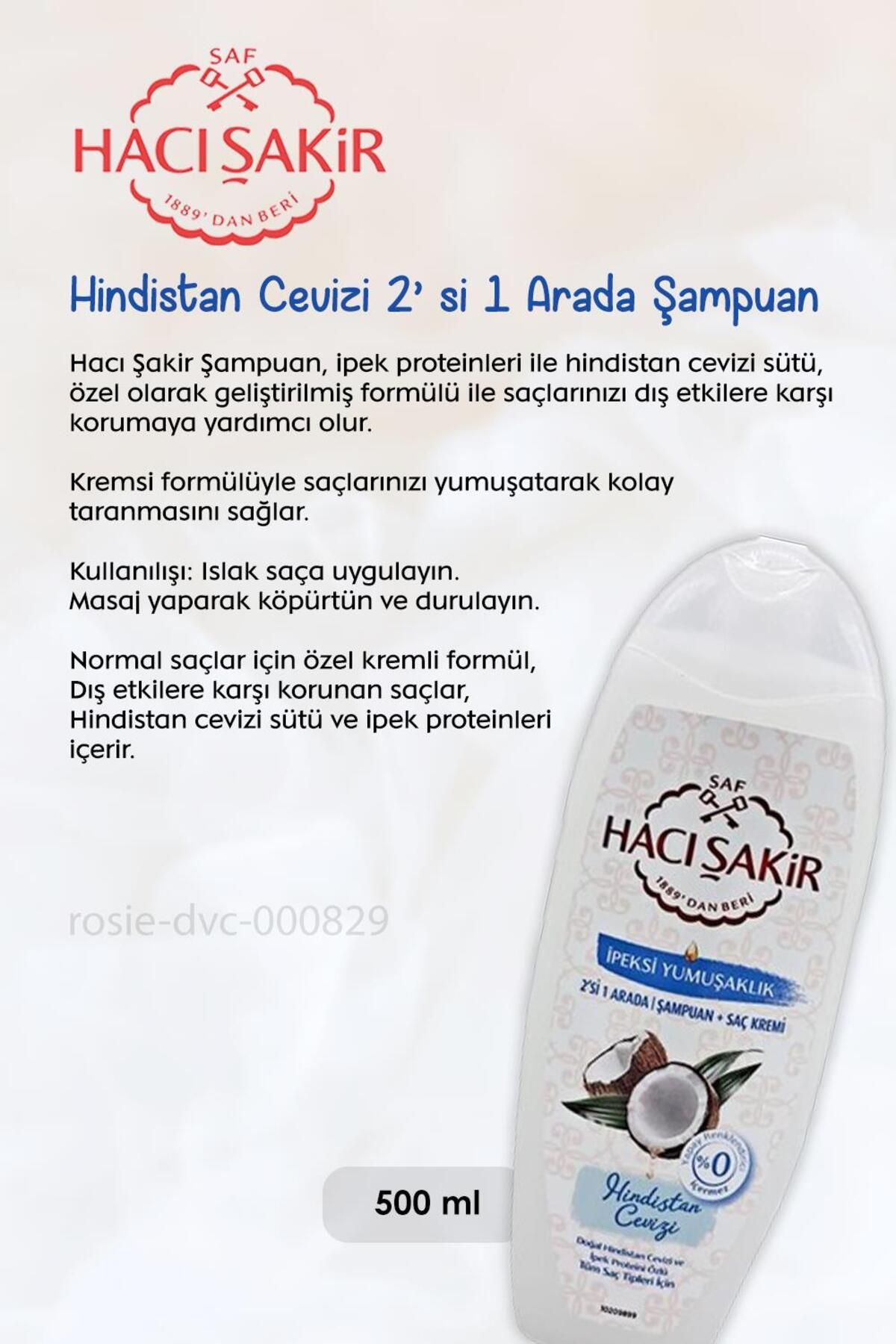 صابون مایع آرامش بخش اسطوخودوس 300 میلی لیتر، شامپو نارگیل 500 میلی لیتر و رزی Hacı Şakir